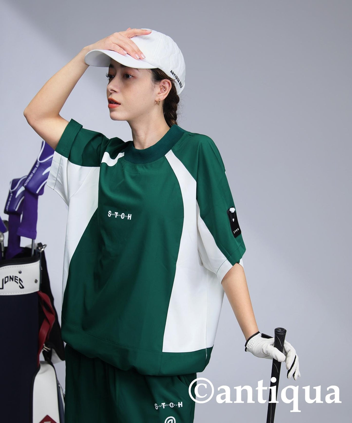 ANTIQUA GOLF×STCH Game Shirt With Drawstring Ladies
