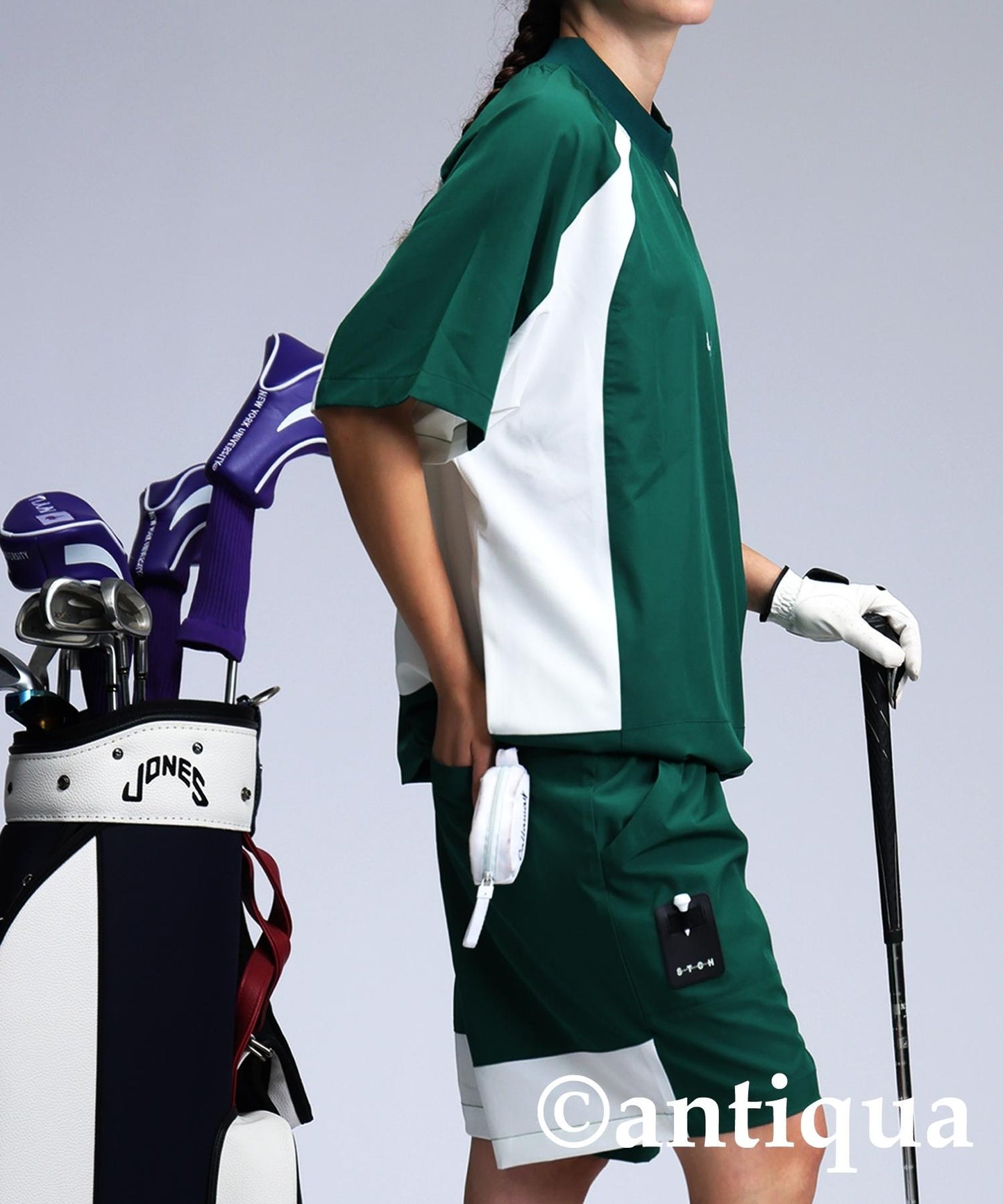ANTIQUA GOLF×STCH Game Shirt With Drawstring Ladies