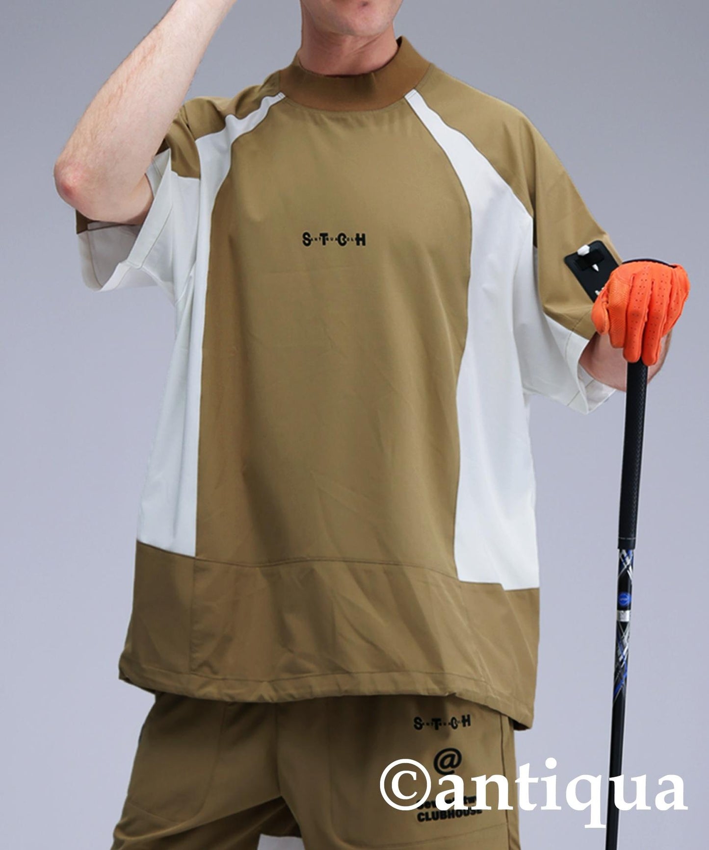 ANTIQUA GOLF×STCH Game Shirt With Drawstring Men's