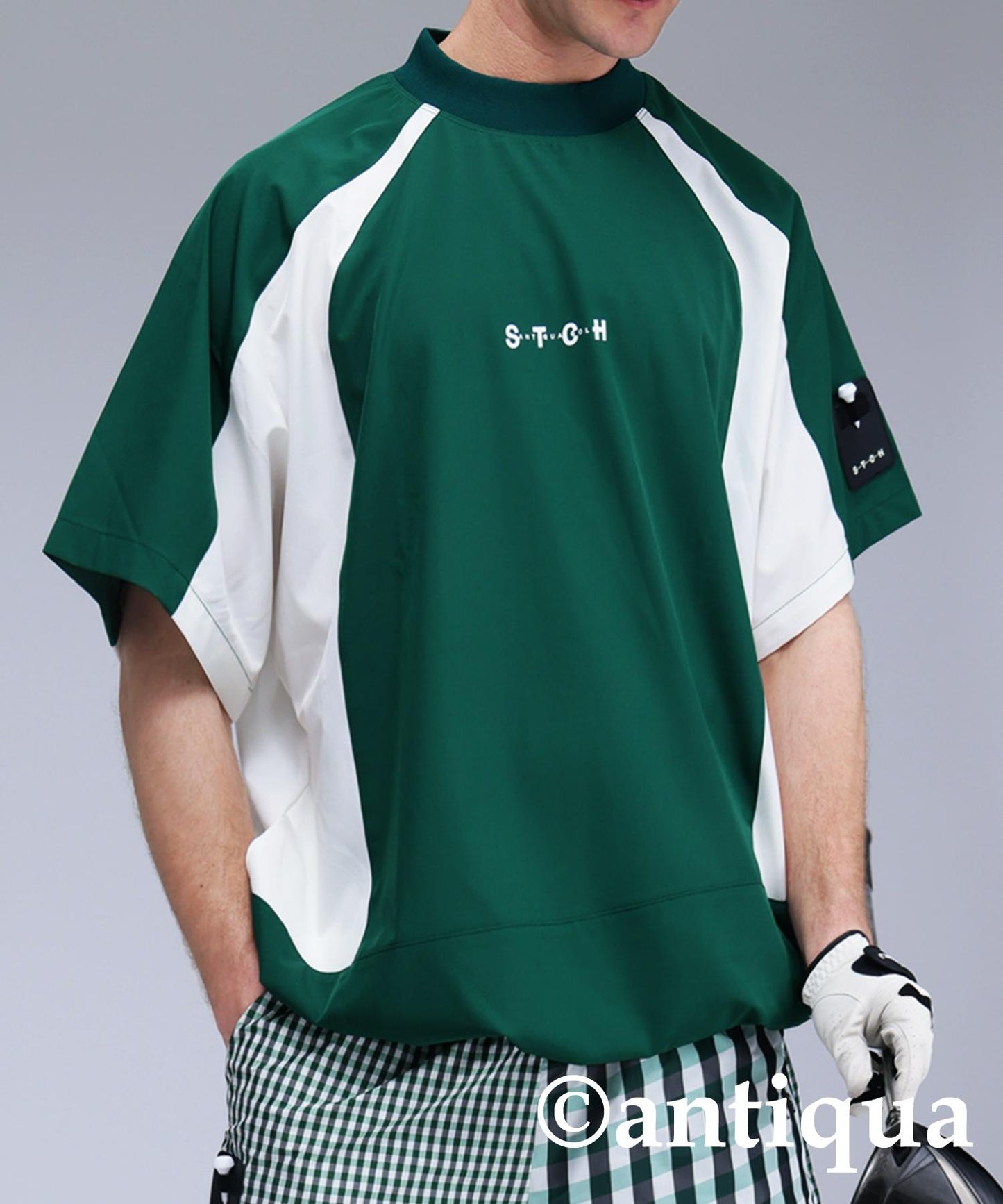 ANTIQUA GOLF×STCH Game Shirt With Drawstring Men's