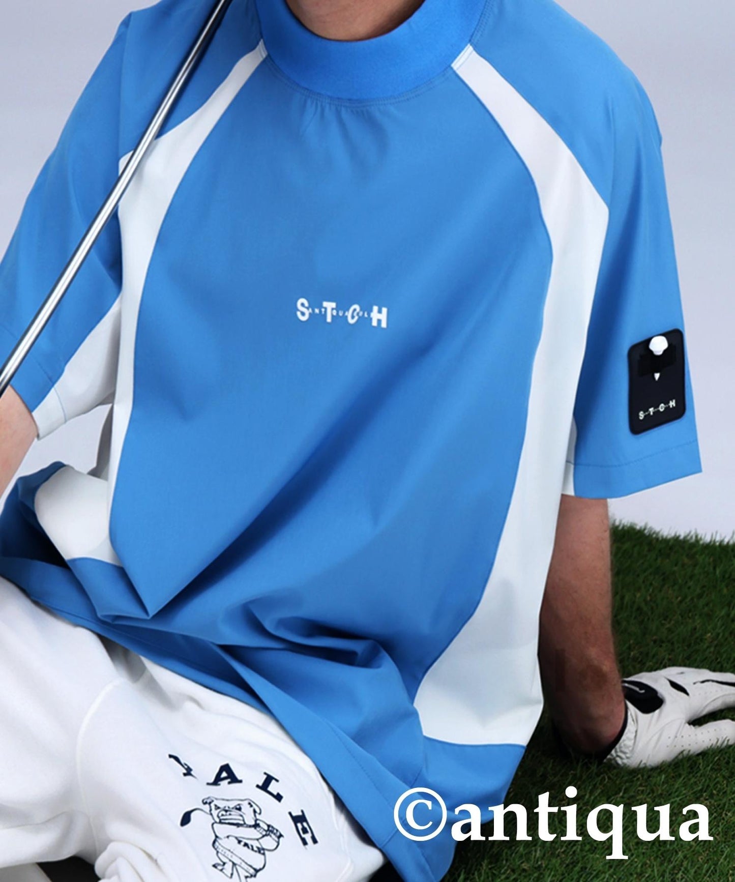 ANTIQUA GOLF×STCH Game Shirt With Drawstring Men's