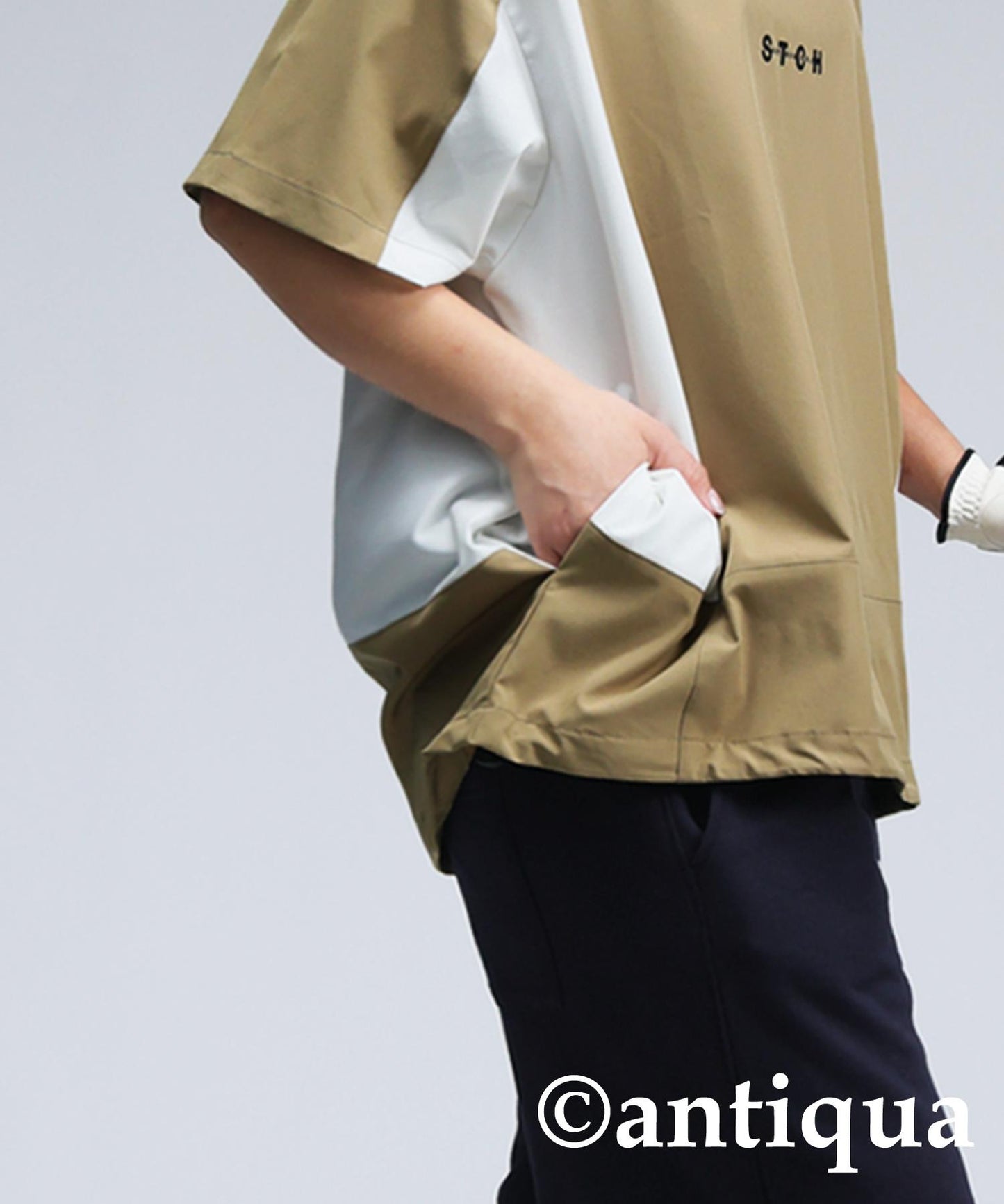 ANTIQUA GOLF×STCH Game Shirt With Drawstring Men's