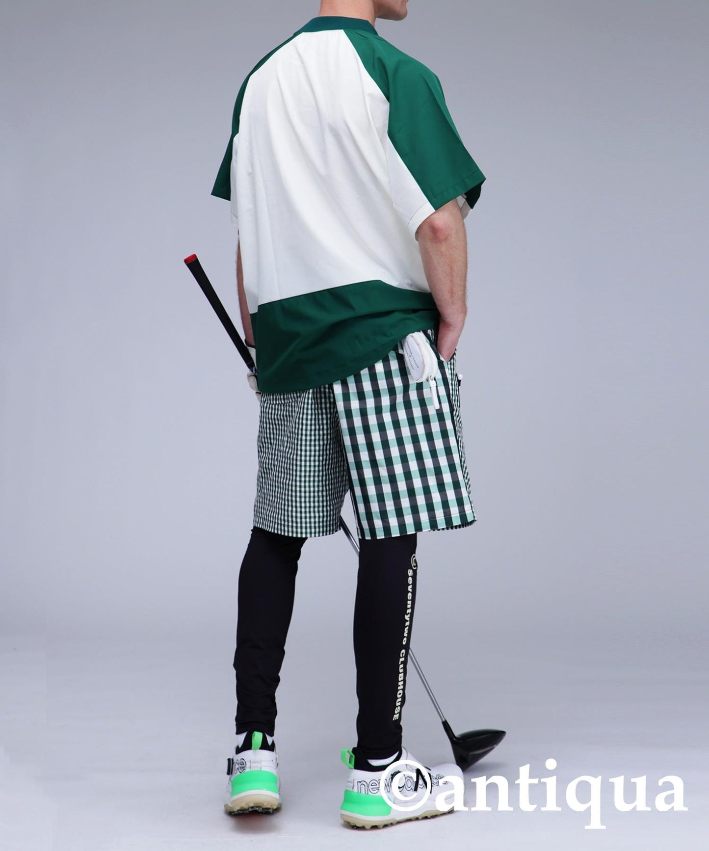 ANTIQUA GOLF×STCH Game Shirt With Drawstring Men's