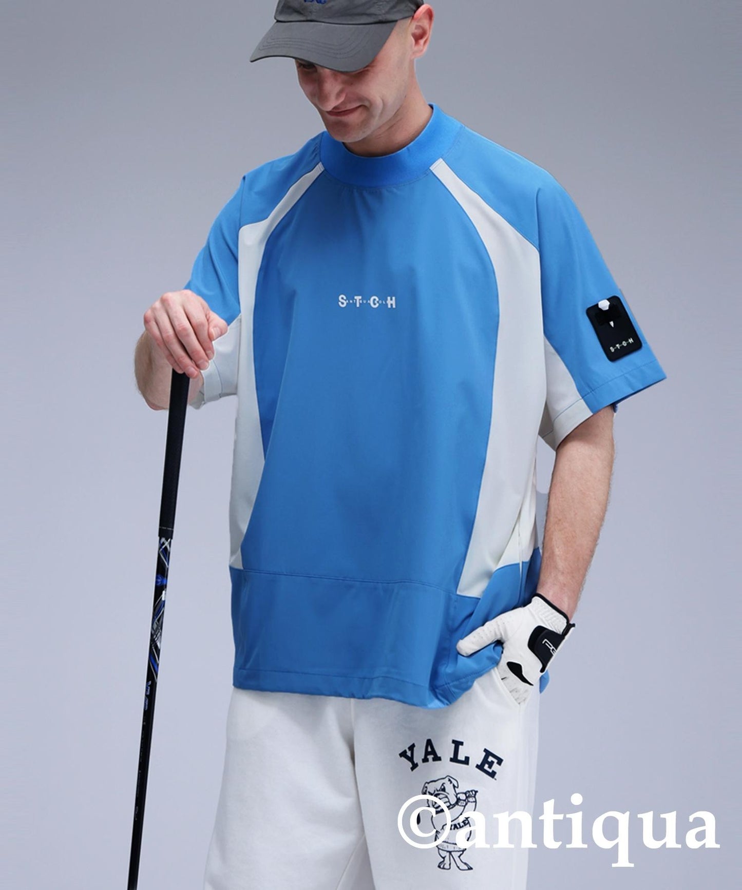 ANTIQUA GOLF×STCH Game Shirt With Drawstring Men's