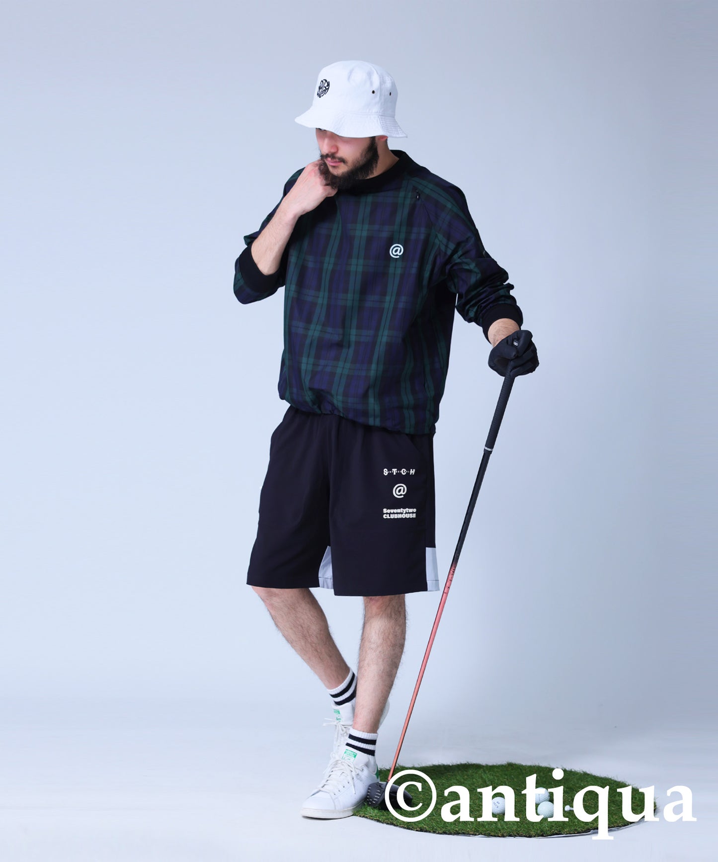 ANTIQUA GOLF×STCH Logo Shorts Men's