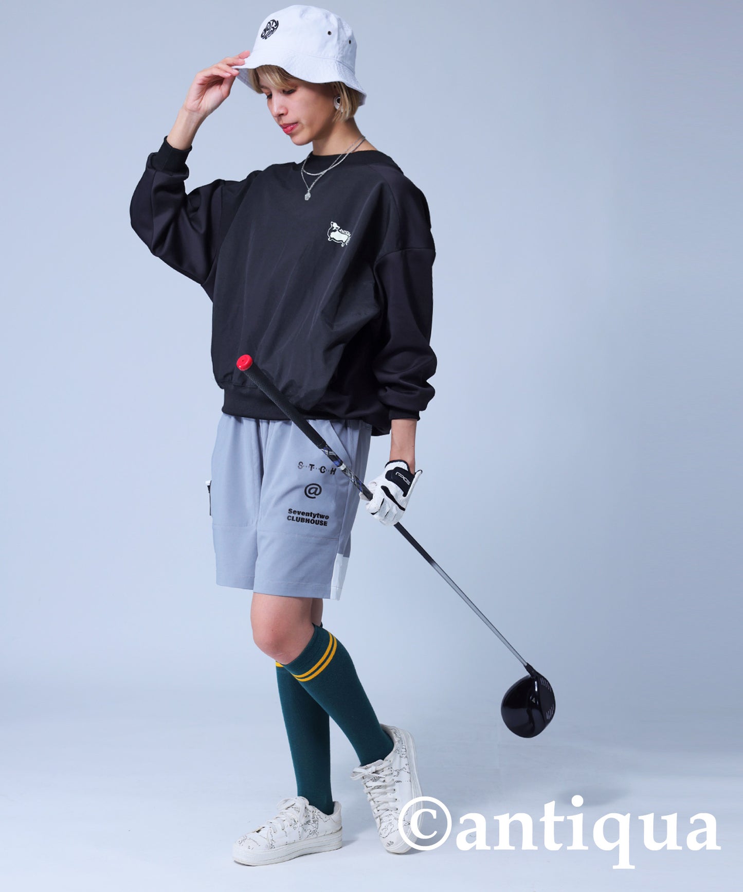 ANTIQUA GOLF×STCH Logo Shorts Ladies