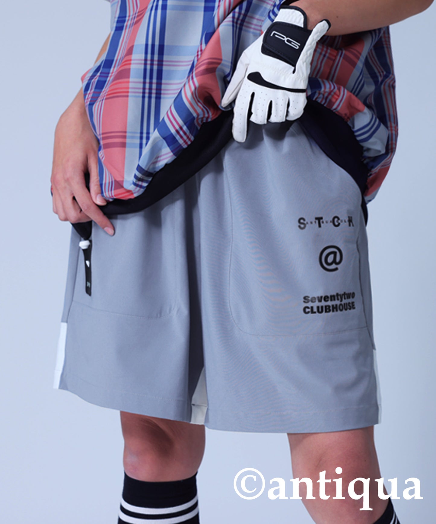 ANTIQUA GOLF×STCH Logo Shorts Ladies