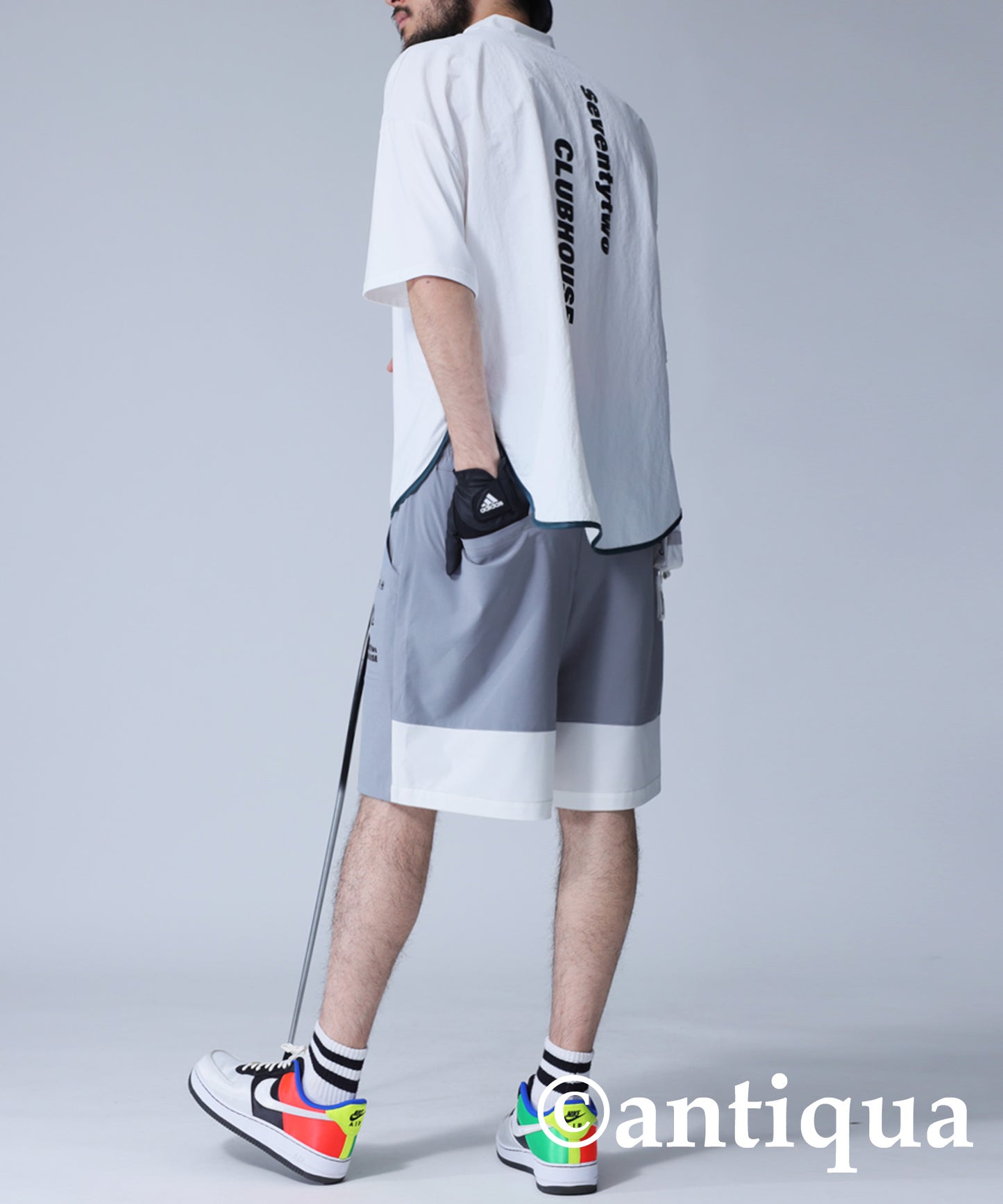 ANTIQUA GOLF×STCH Logo Shorts Men's