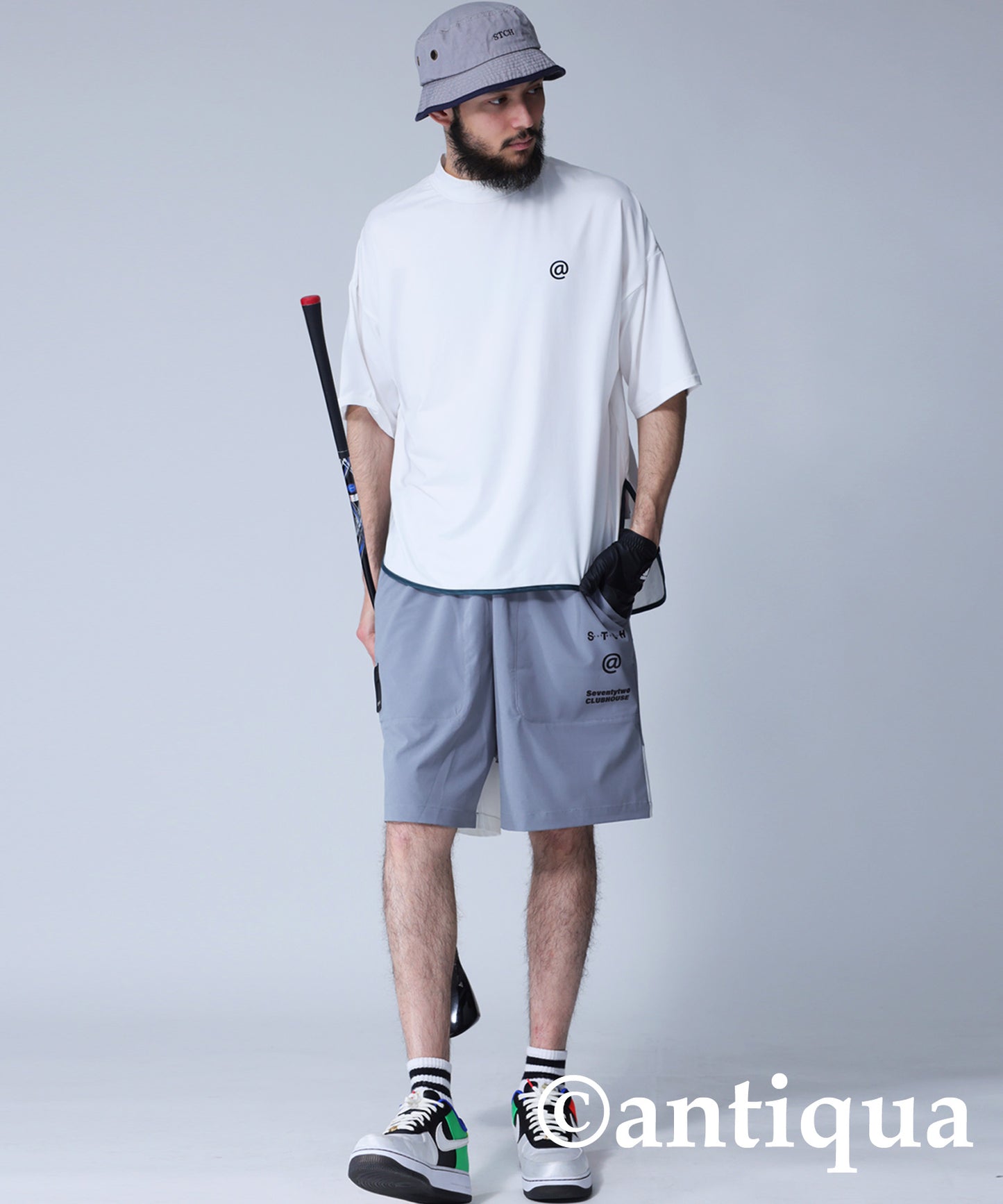 ANTIQUA GOLF×STCH Logo Shorts Men's