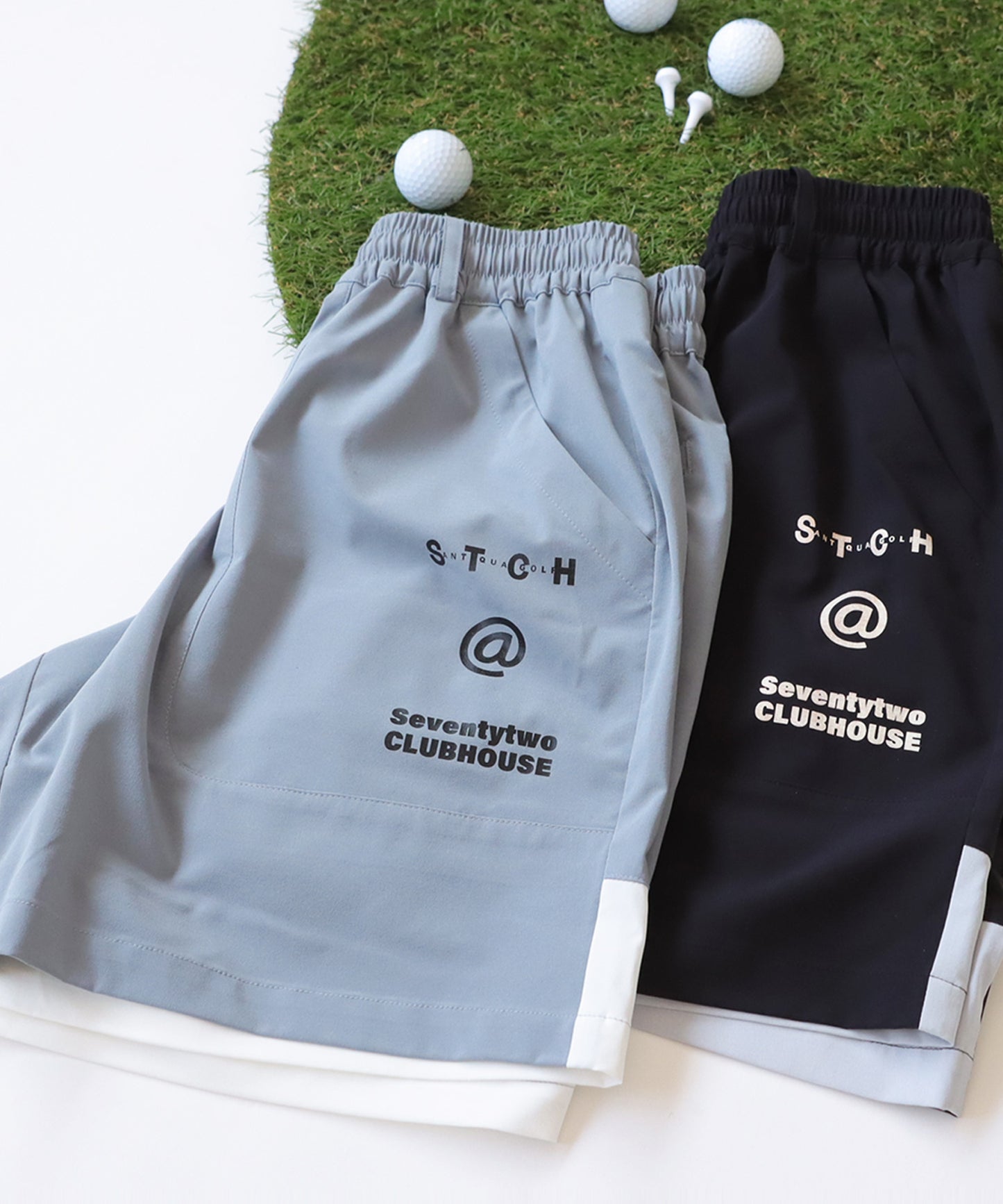 ANTIQUA GOLF×STCH Logo Shorts Men's