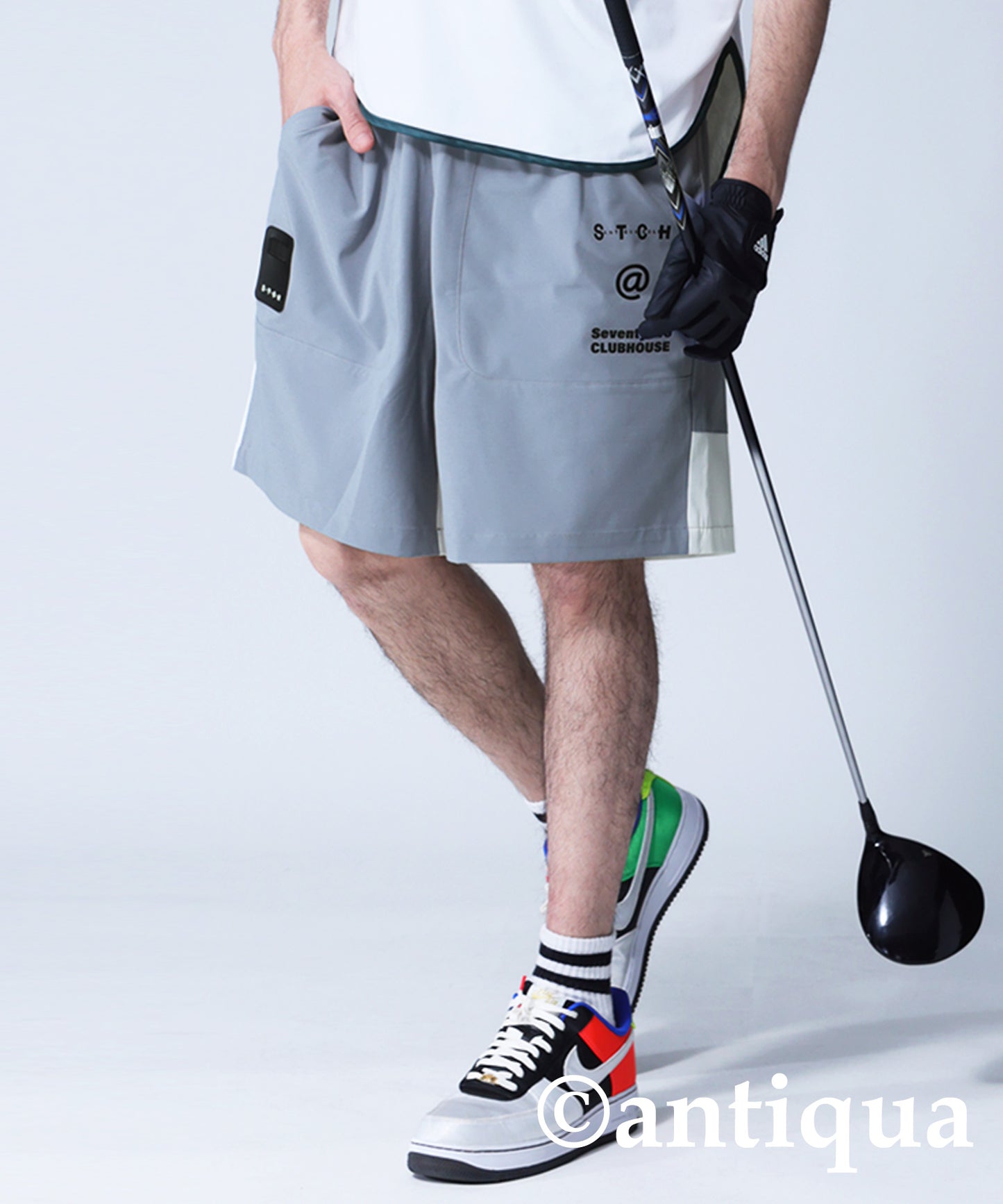 ANTIQUA GOLF×STCH Logo Shorts Men's