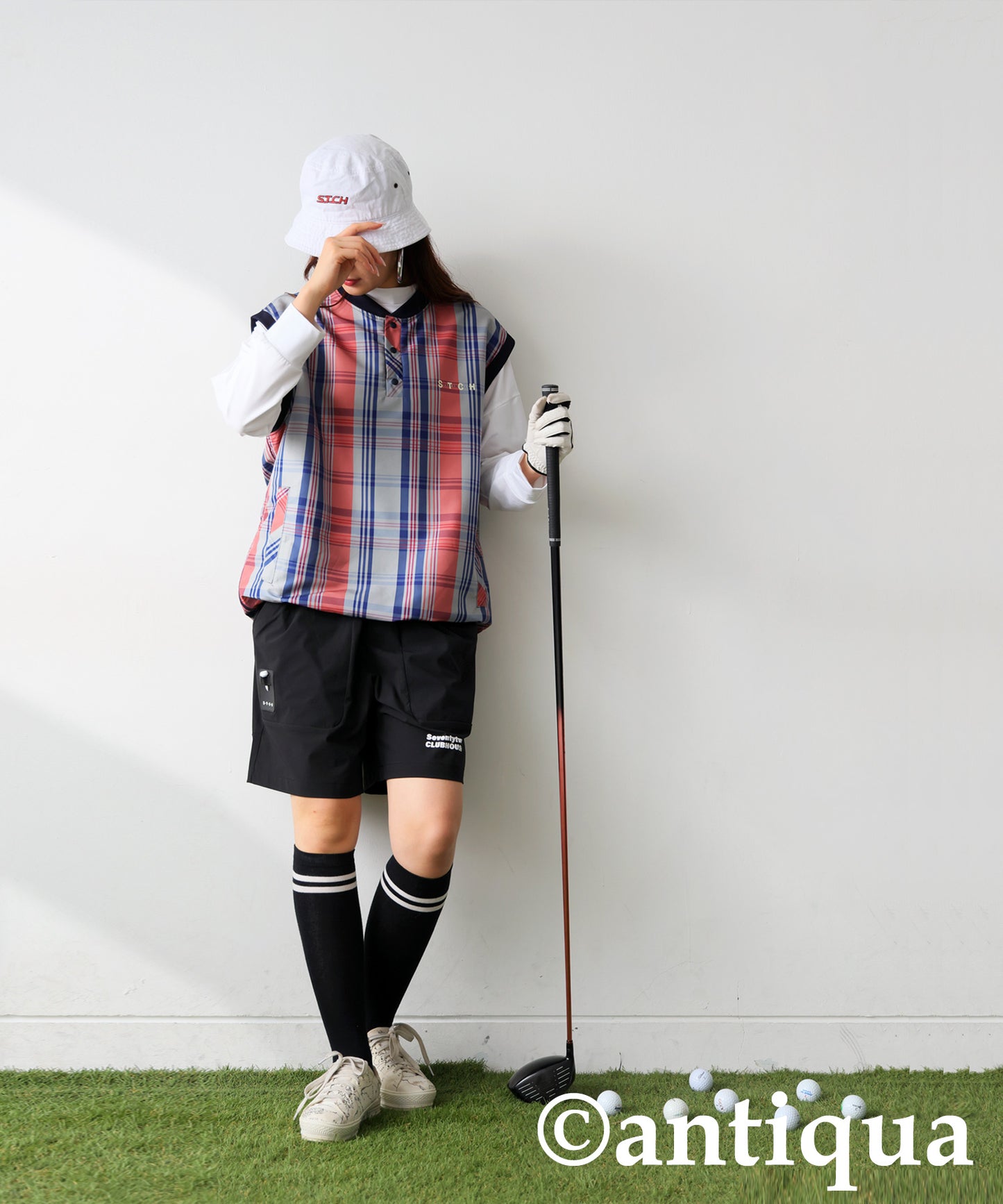 ANTIQUA GOLF×STCH Half Pants Ladies