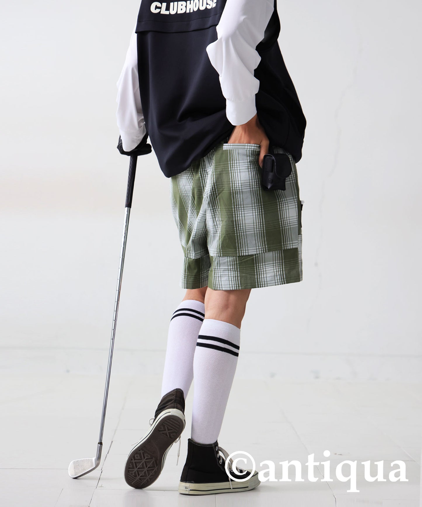 ANTIQUA GOLF×STCH Plaid Pants Ladies