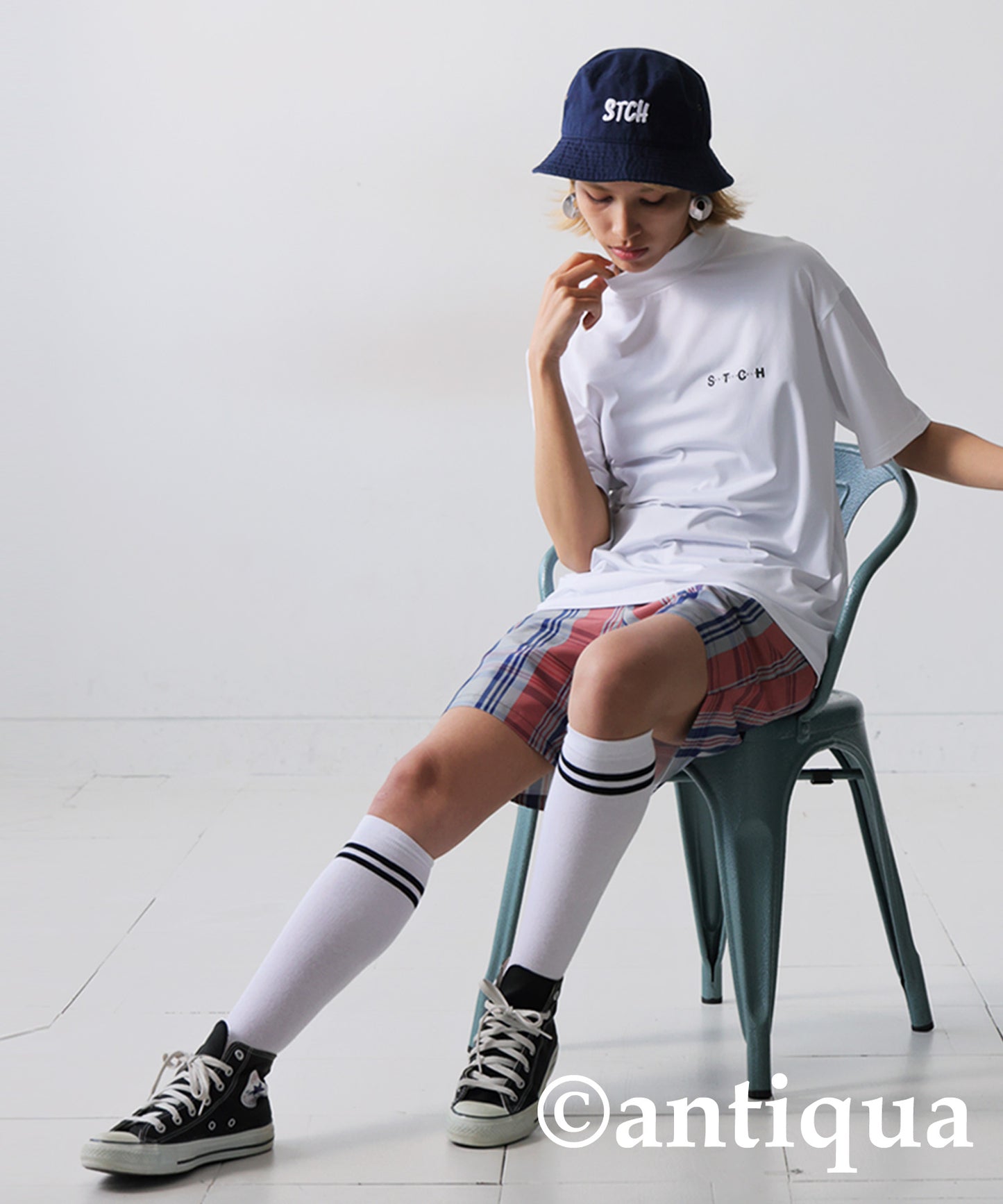 ANTIQUA GOLF×STCH Back Logo T-Shirt Ladies