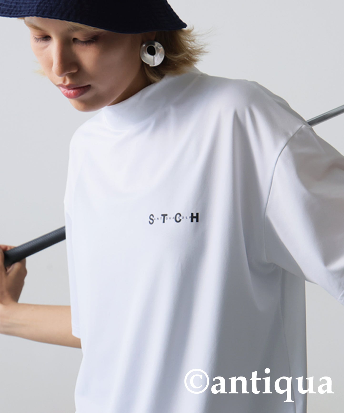 ANTIQUA GOLF×STCH Back Logo T-Shirt Ladies