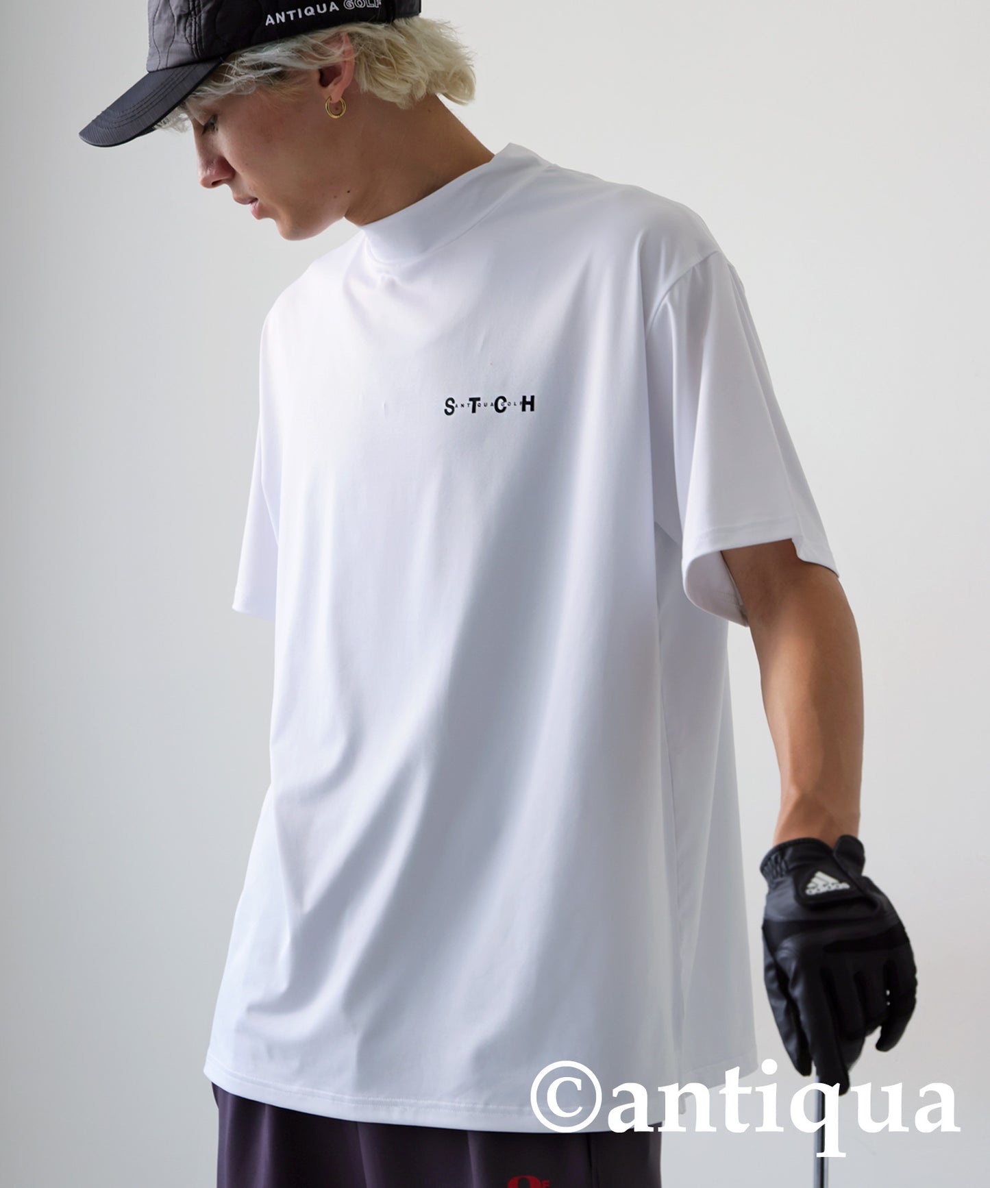 ANTIQUA GOLF×STCH Back Logo T-Shirt Men's