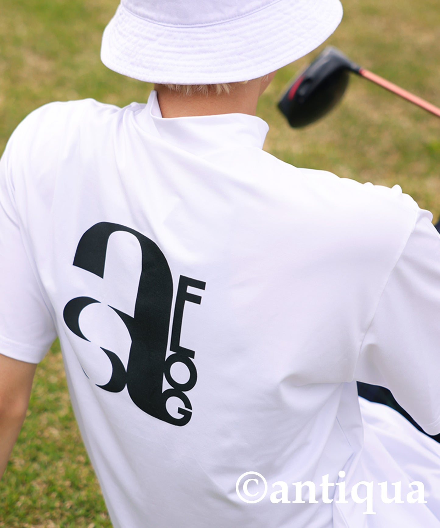 ANTIQUA GOLF×STCH Back Logo T-Shirt Men's