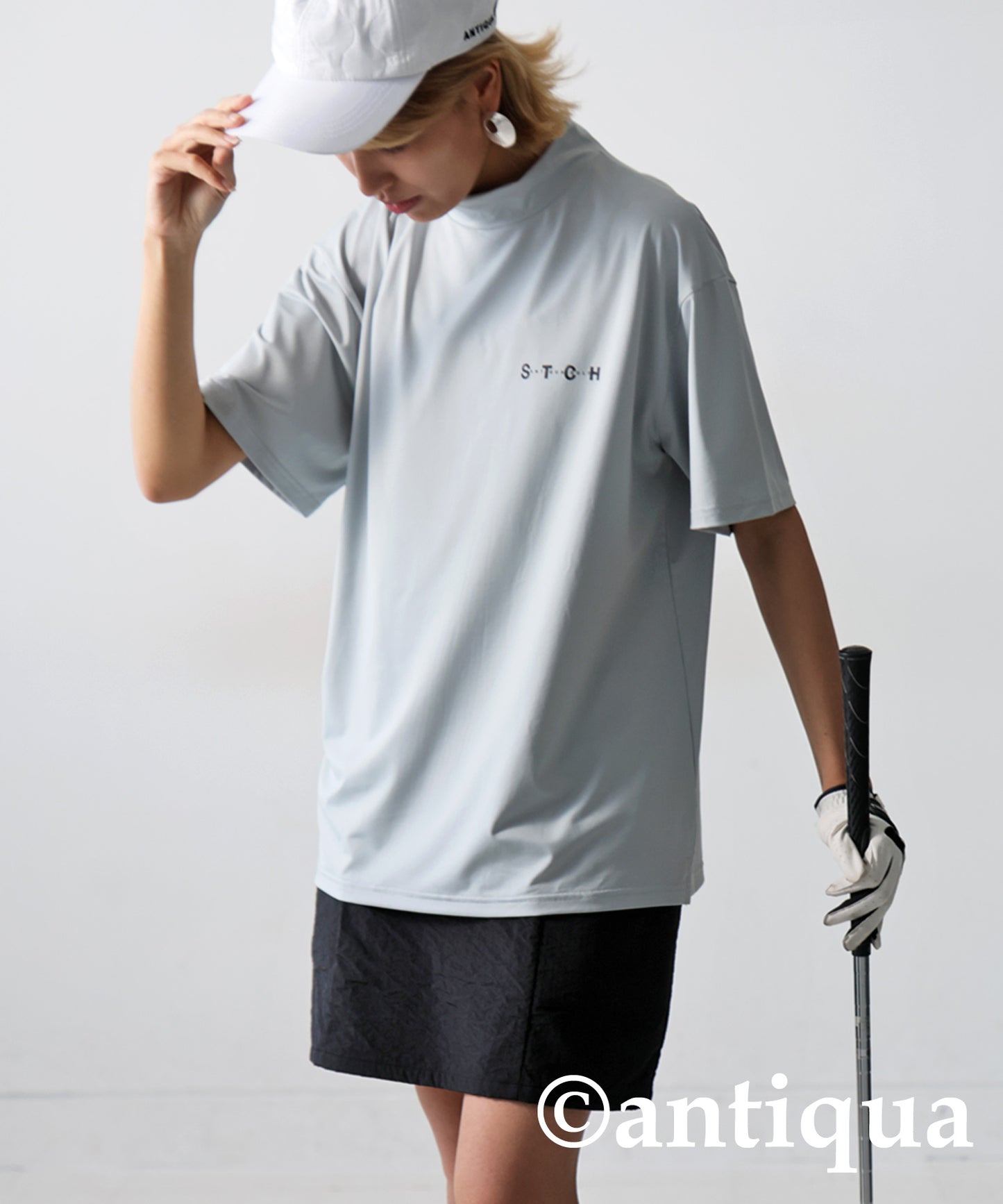 ANTIQUA GOLF×STCH Back Logo T-Shirt Ladies