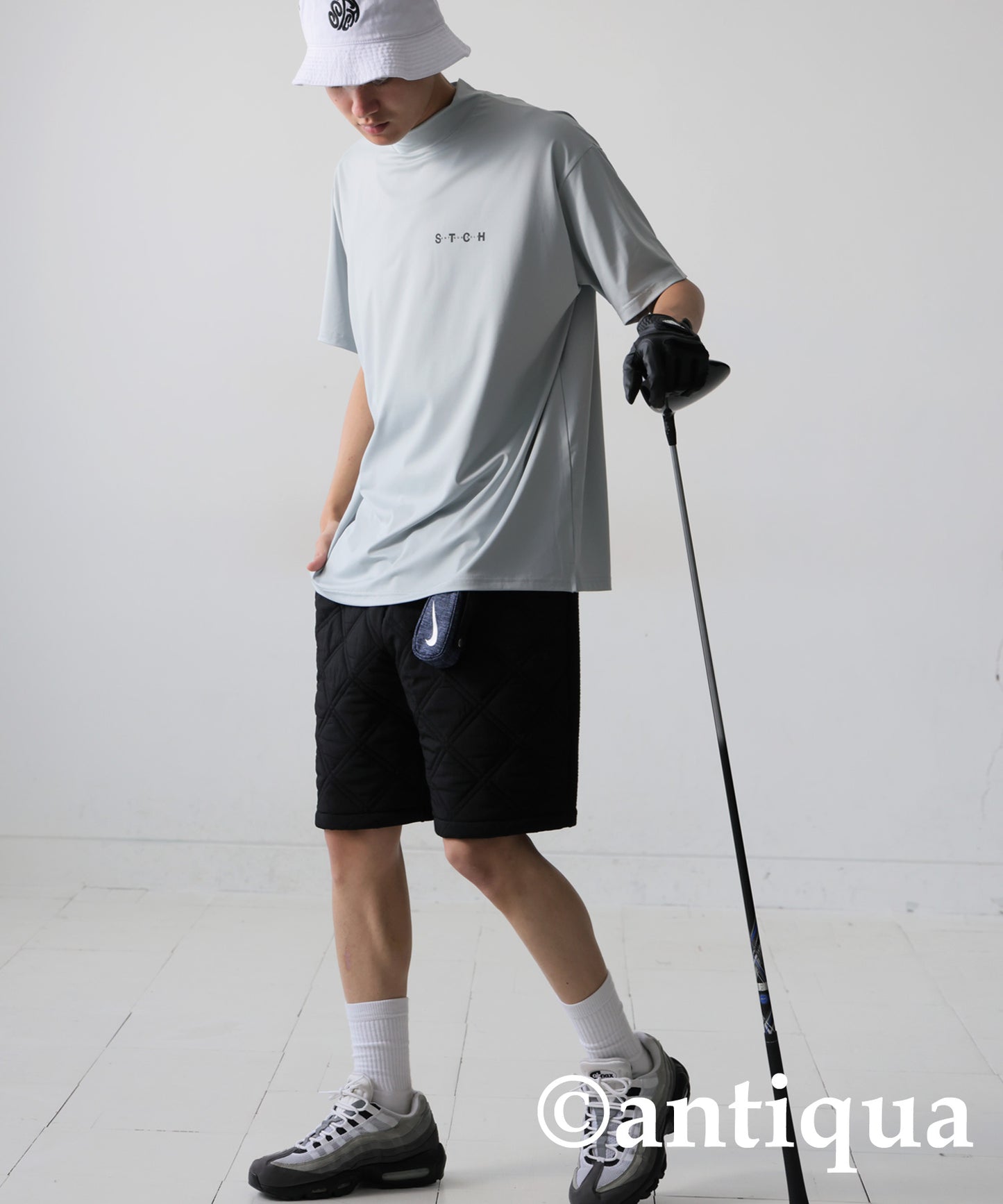 ANTIQUA GOLF×STCH Back Logo T-Shirt Men's