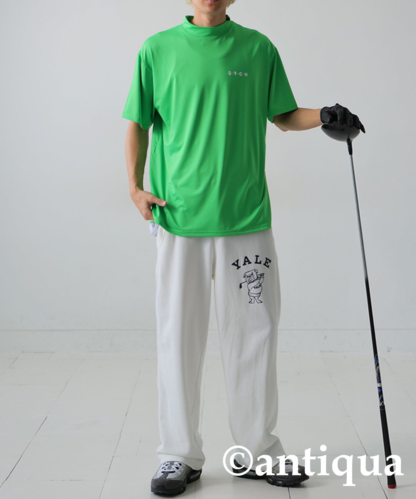 ANTIQUA GOLF×STCH Back Logo T-Shirt Men's