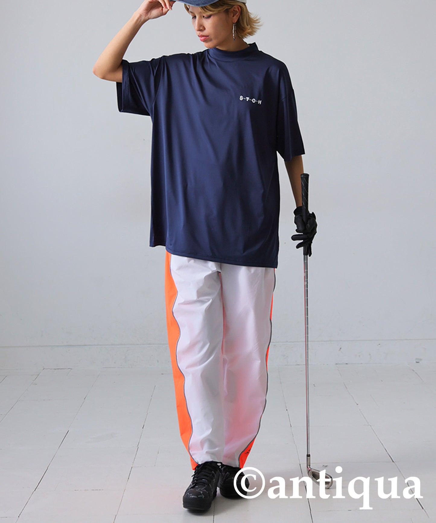 ANTIQUA GOLF×STCH Back Logo T-Shirt Ladies