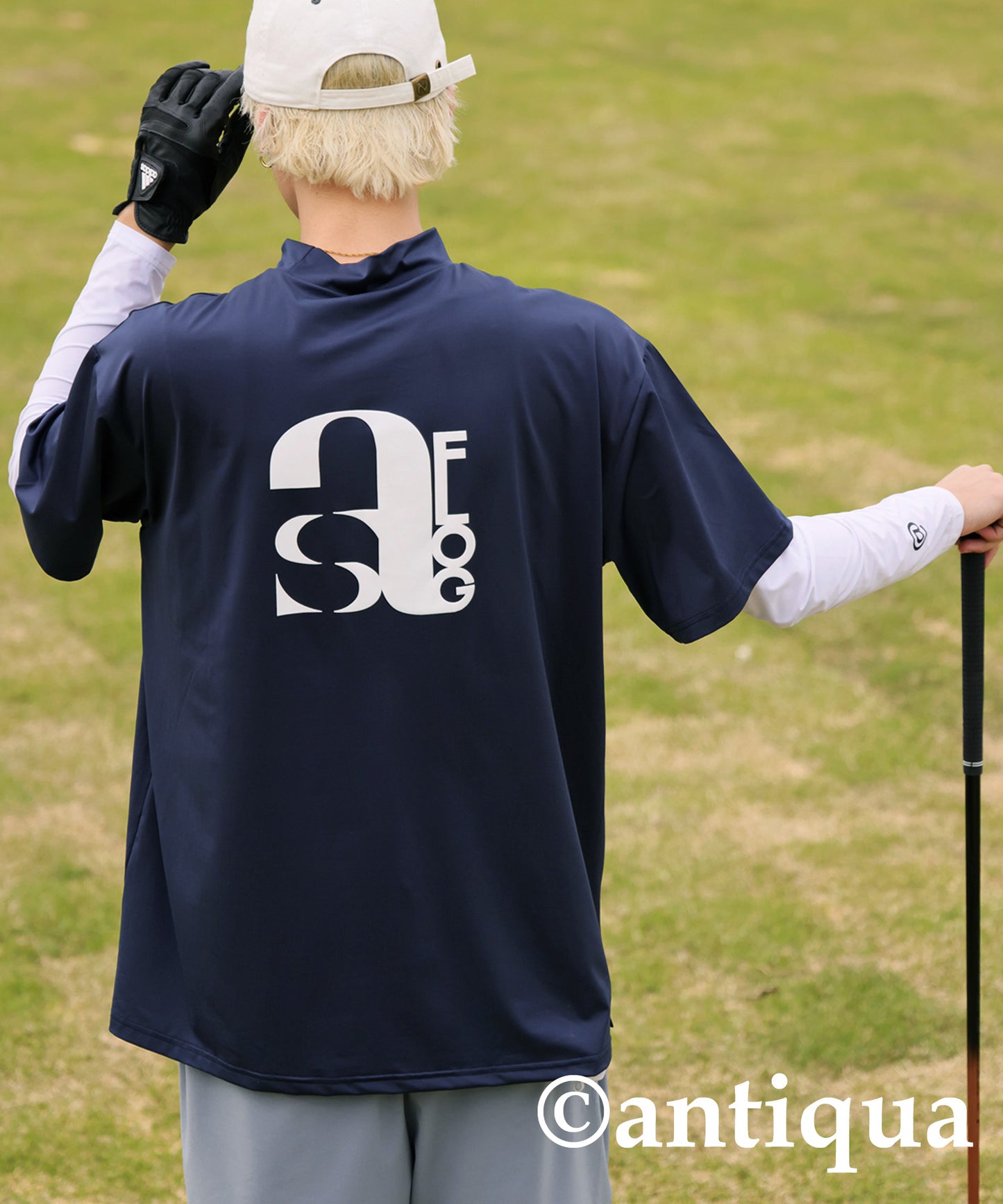 ANTIQUA GOLF×STCH Back Logo T-Shirt Men's