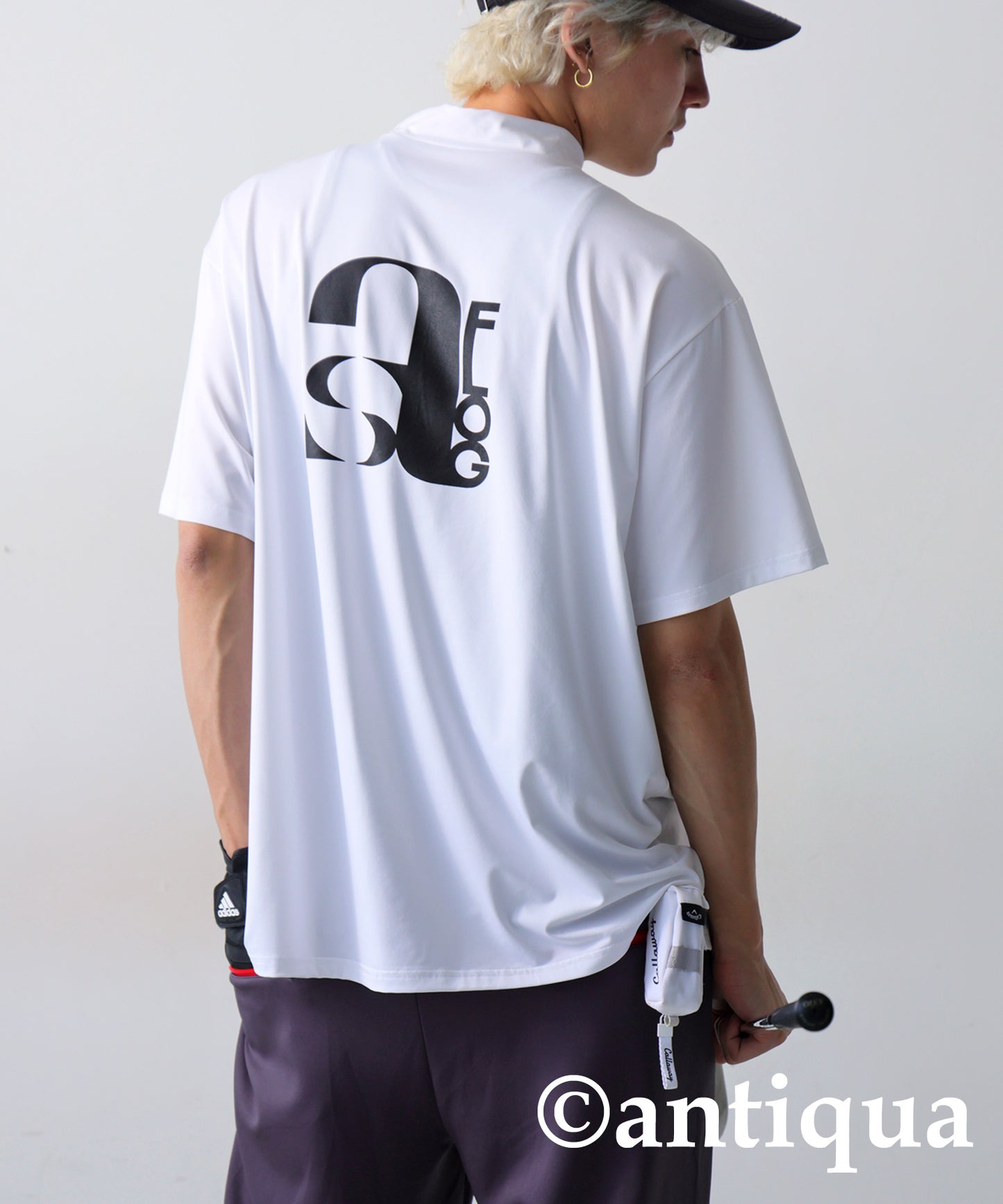 ANTIQUA GOLF×STCH Back Logo T-Shirt Men's