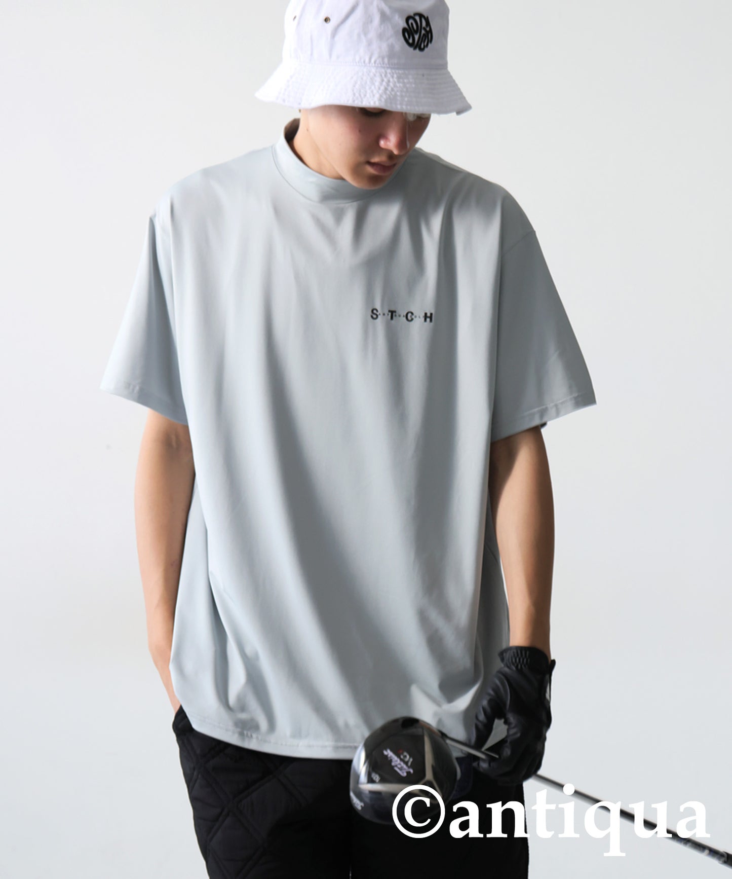 ANTIQUA GOLF×STCH Back Logo T-Shirt Men's