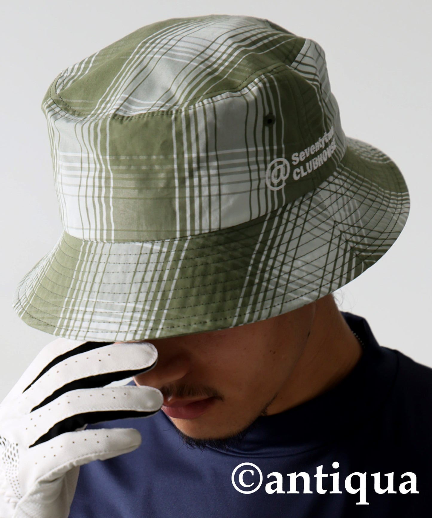 ANTIQUA GOLF×STCH Plaid Hat Men's