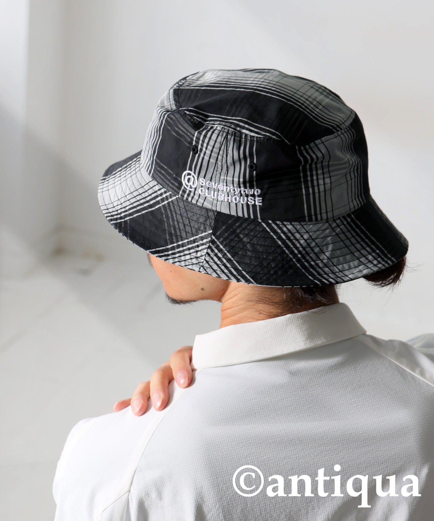 ANTIQUA GOLF×STCH Plaid Hat Men's