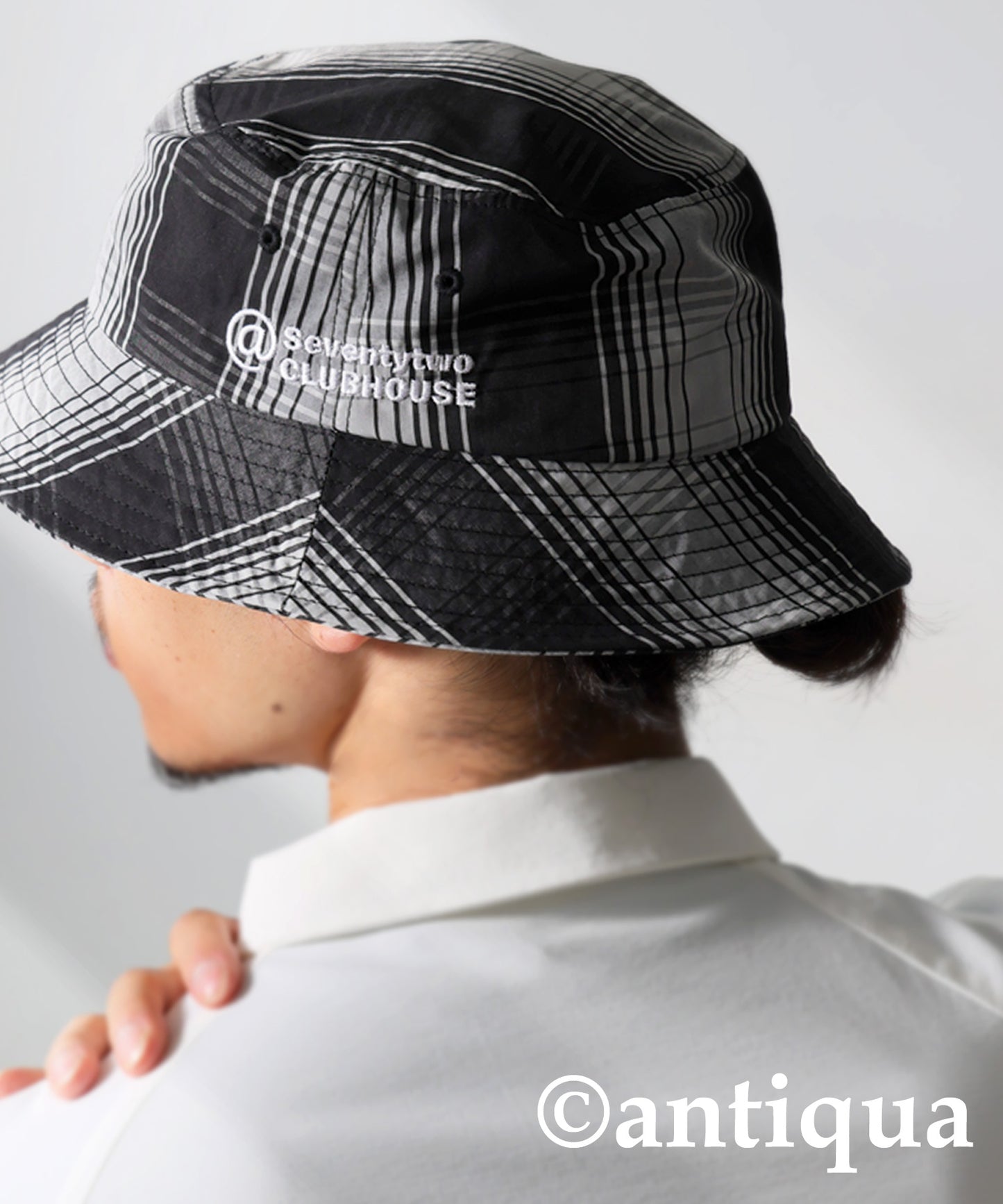 ANTIQUA GOLF×STCH Plaid Hat Men's