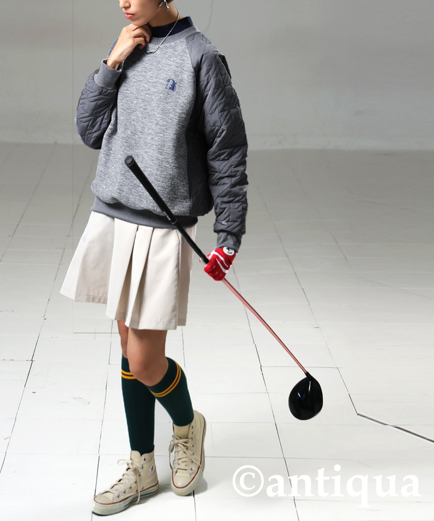 ANTIQUA GOLF×STCH Quilted Tops Ladies