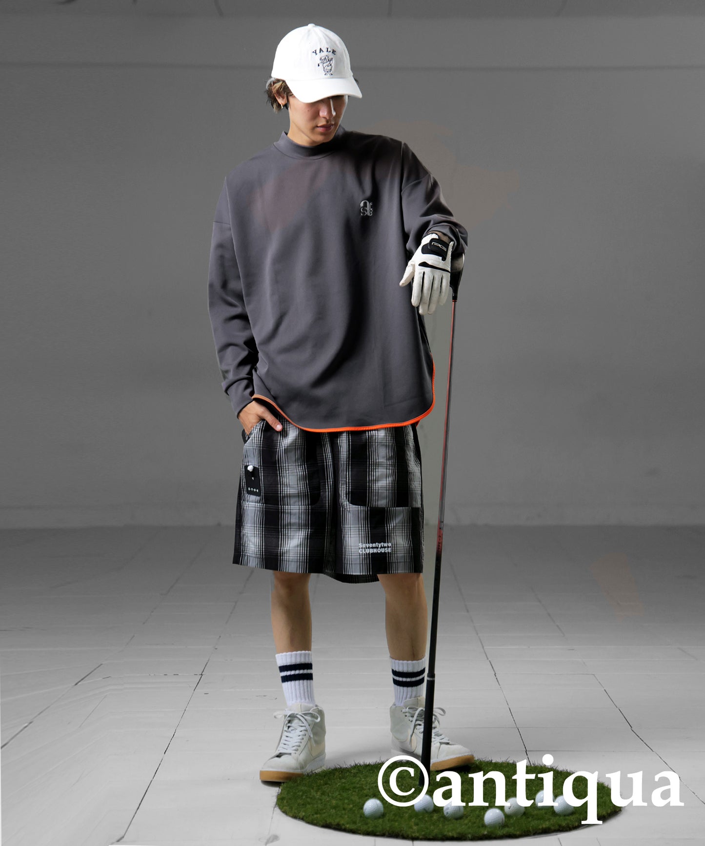 ANTIQUA GOLF×STCH Quilted Piping Tops Men's