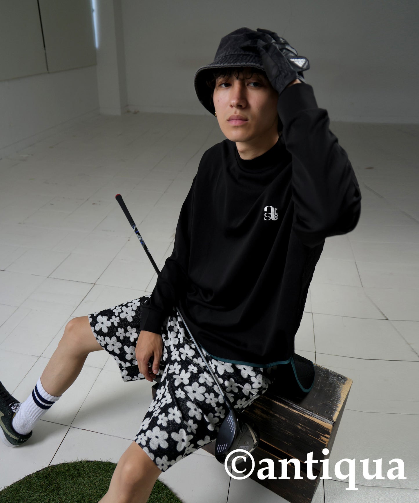 ANTIQUA GOLF×STCH Quilted Piping Tops Men's