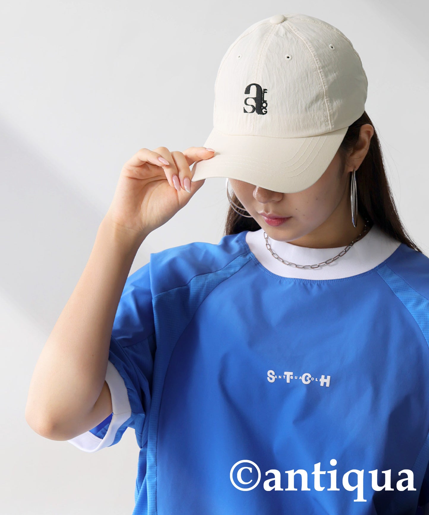 ANTIQUA GOLF×STCH Drawstring Cap Ladies