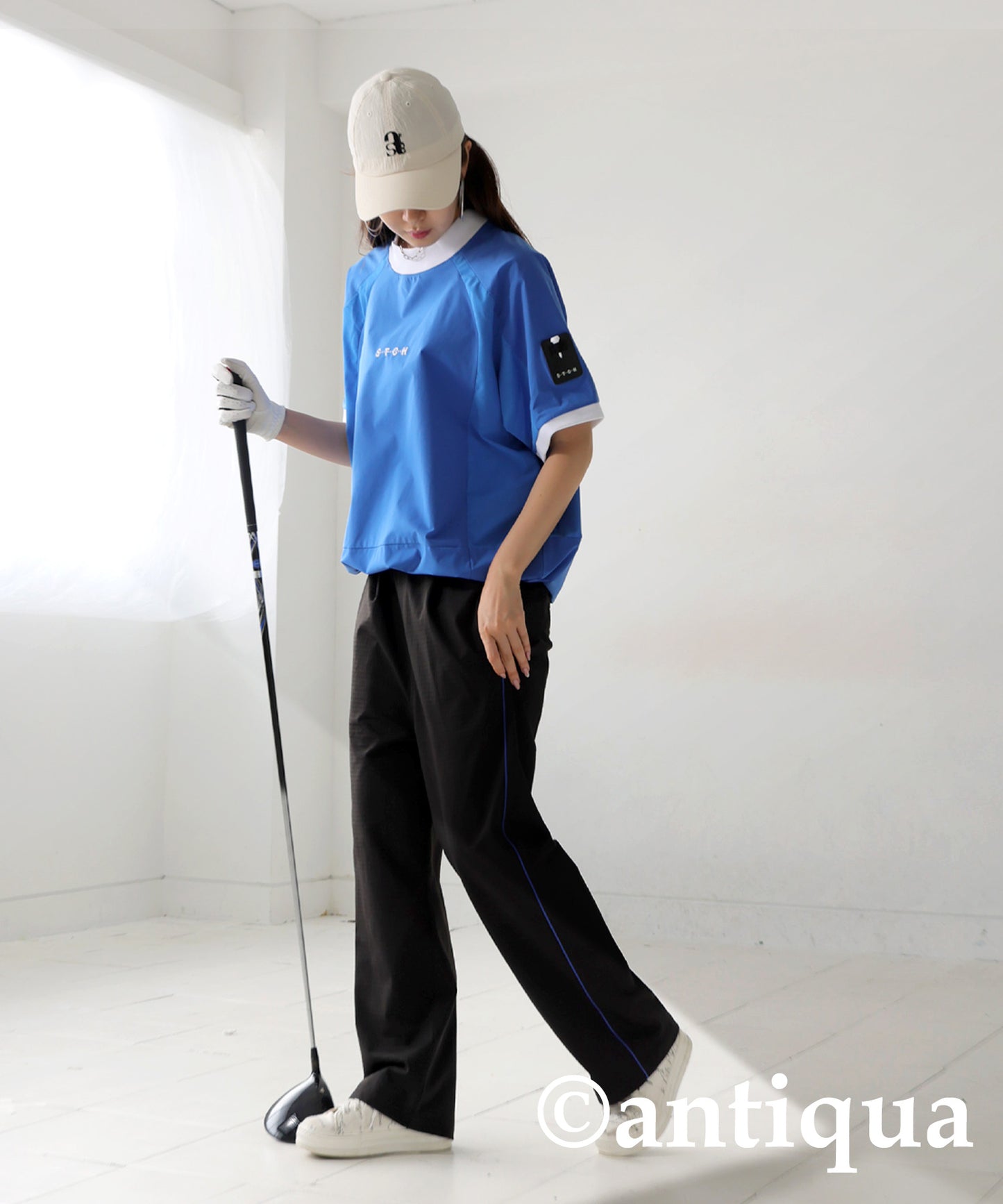 ANTIQUA GOLF×STCH Drawstring Cap Ladies