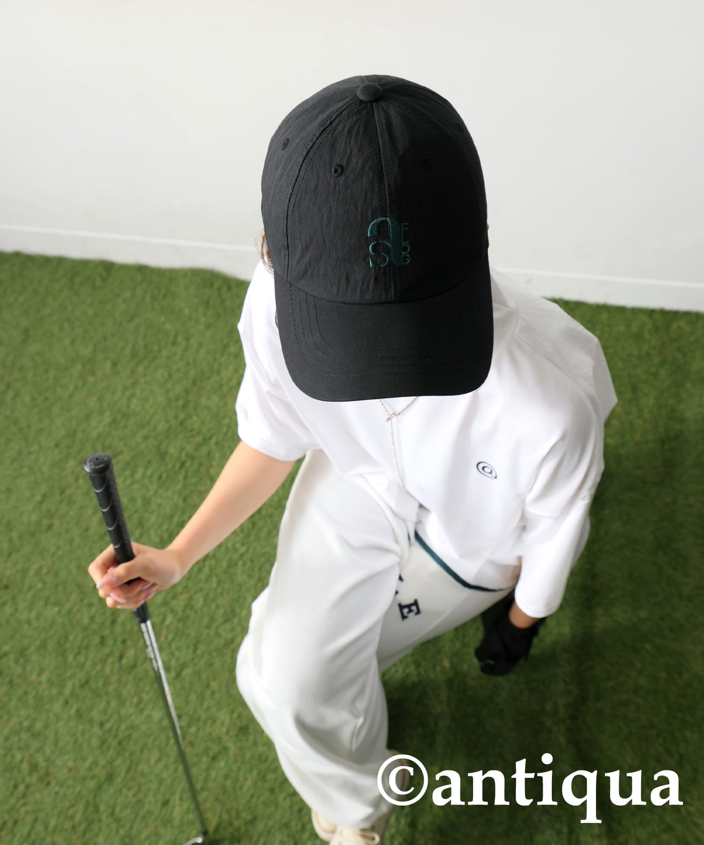 ANTIQUA GOLF×STCH Drawstring Cap Ladies