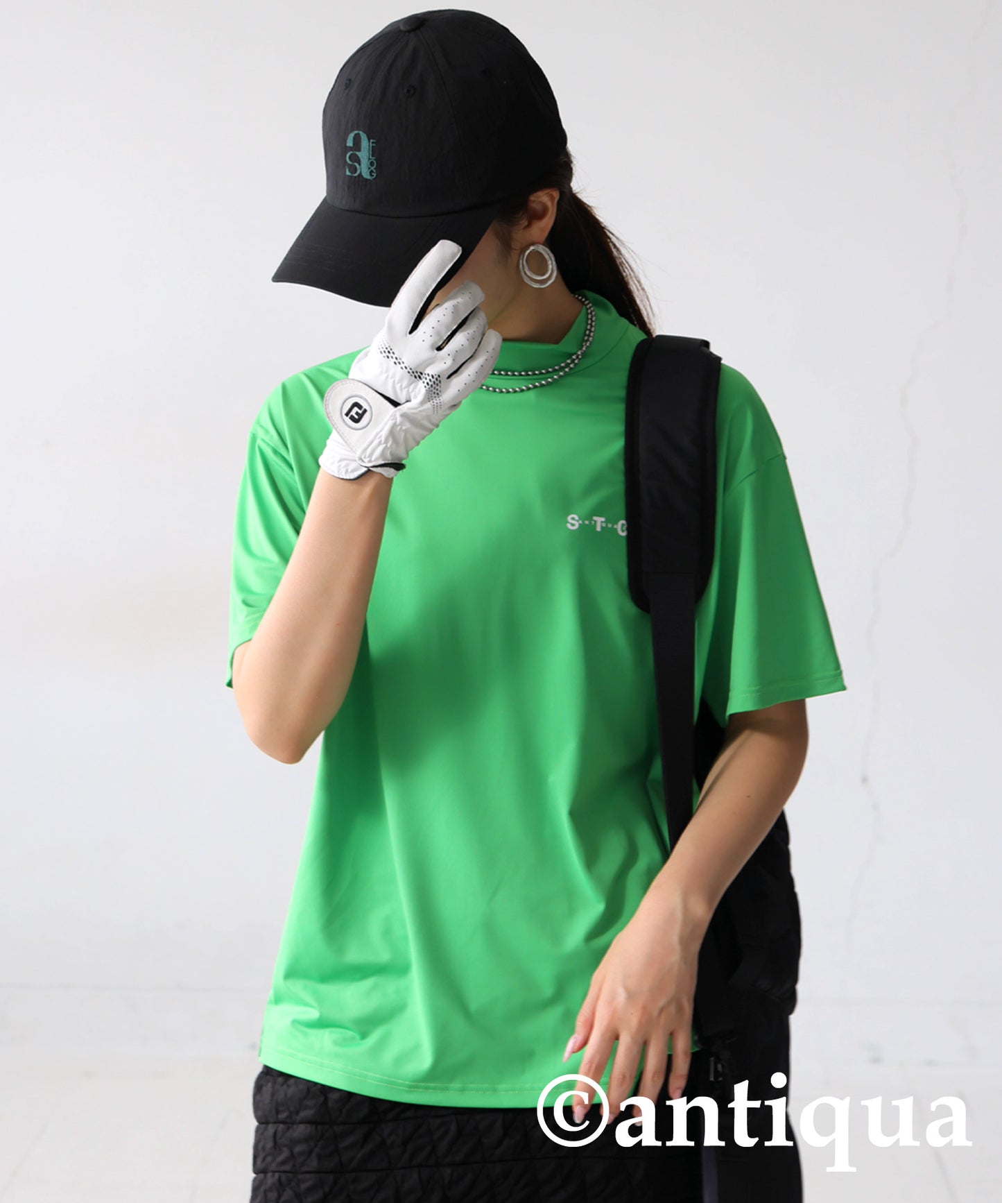 ANTIQUA GOLF×STCH Drawstring Cap Ladies