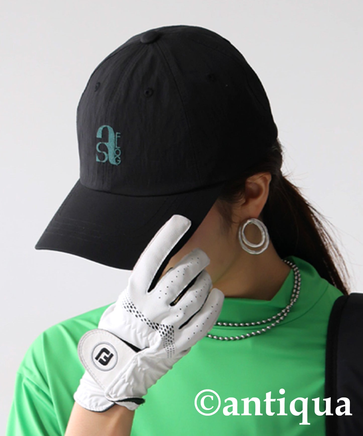 ANTIQUA GOLF×STCH Drawstring Cap Ladies