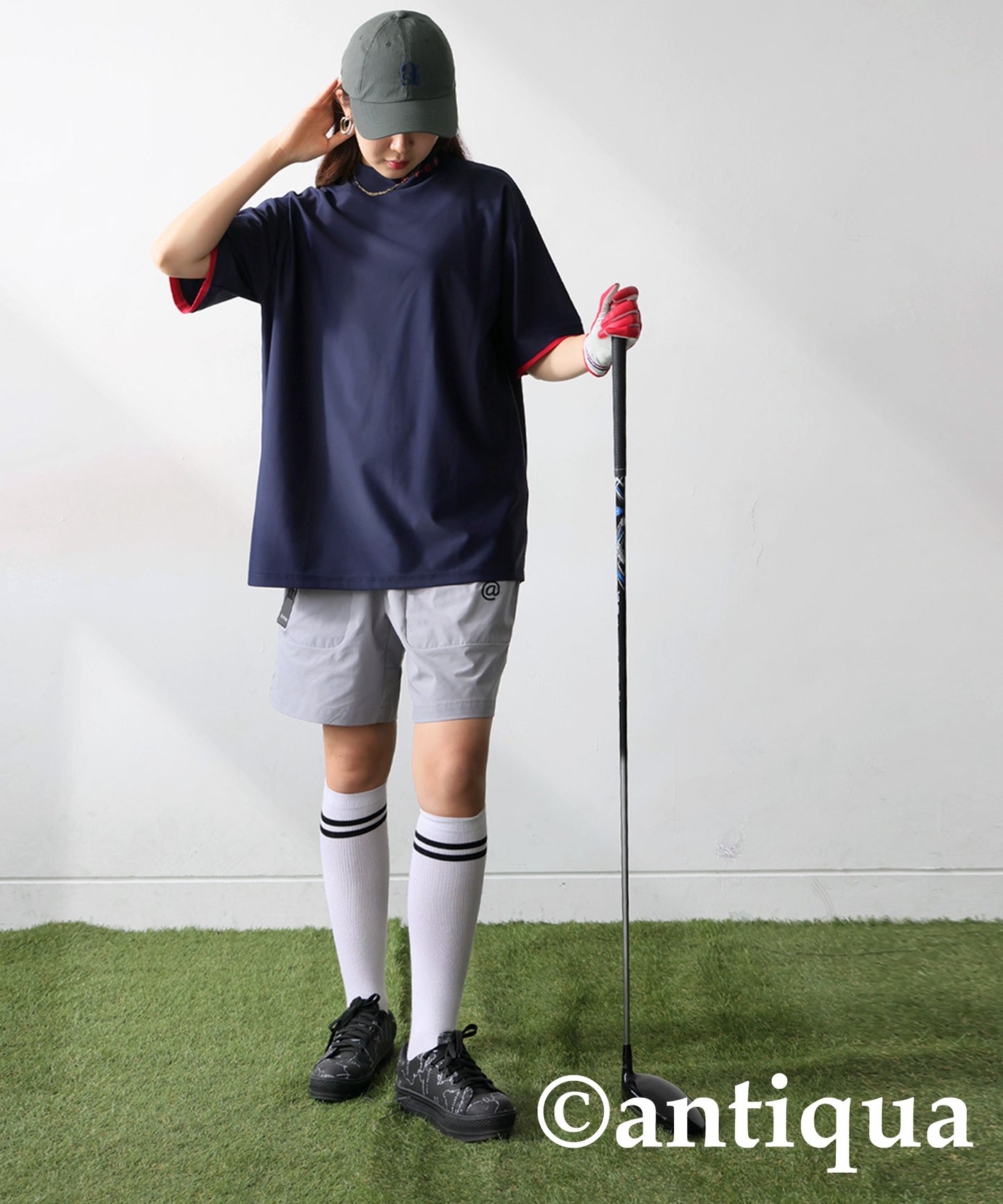 ANTIQUA GOLF×STCH Drawstring Cap Ladies