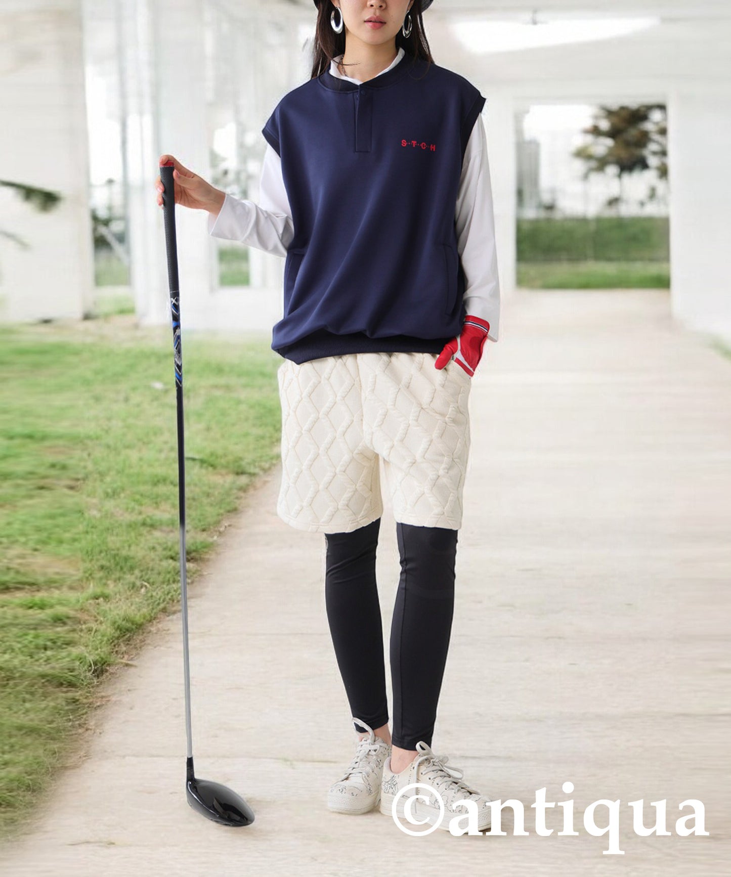 ANTIQUA GOLF×STCH Switchable Half Pants Ladies