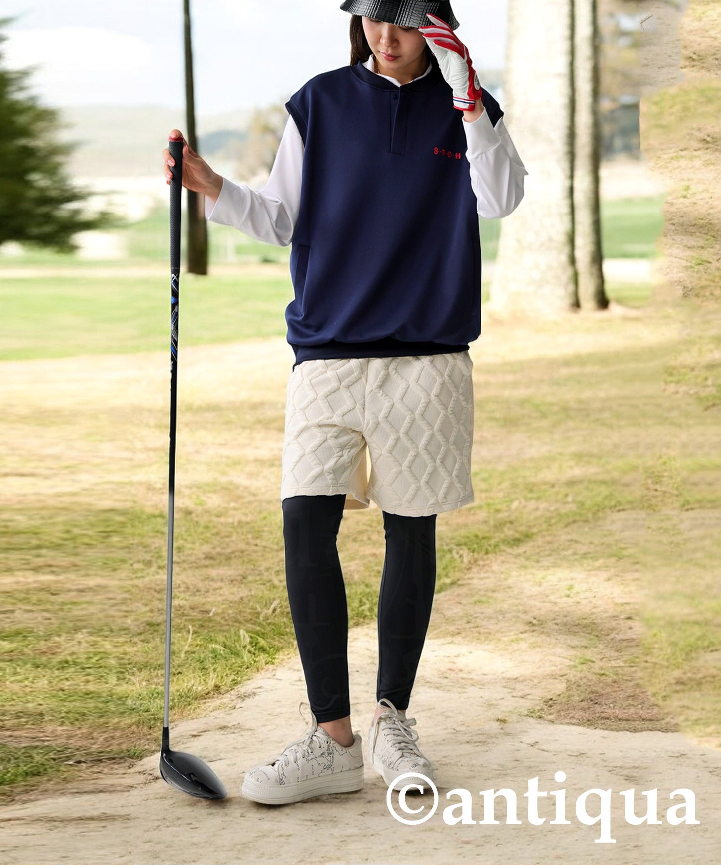 ANTIQUA GOLF×STCH Switchable Half Pants Ladies