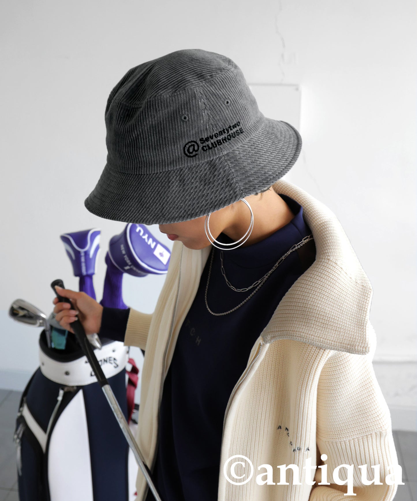 ANTIQUA GOLF×STCH Corduroy Hat Ladies