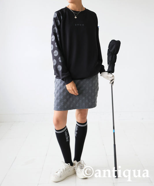 ANTIQUA GOLF×STCH Dot Design Tops Ladies