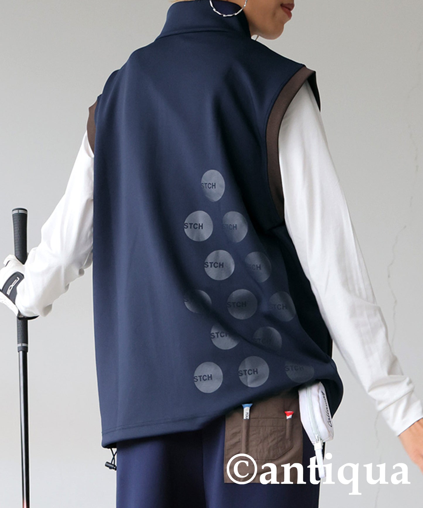 ANTIQUA GOLF×STCH Dot Vest Ladies