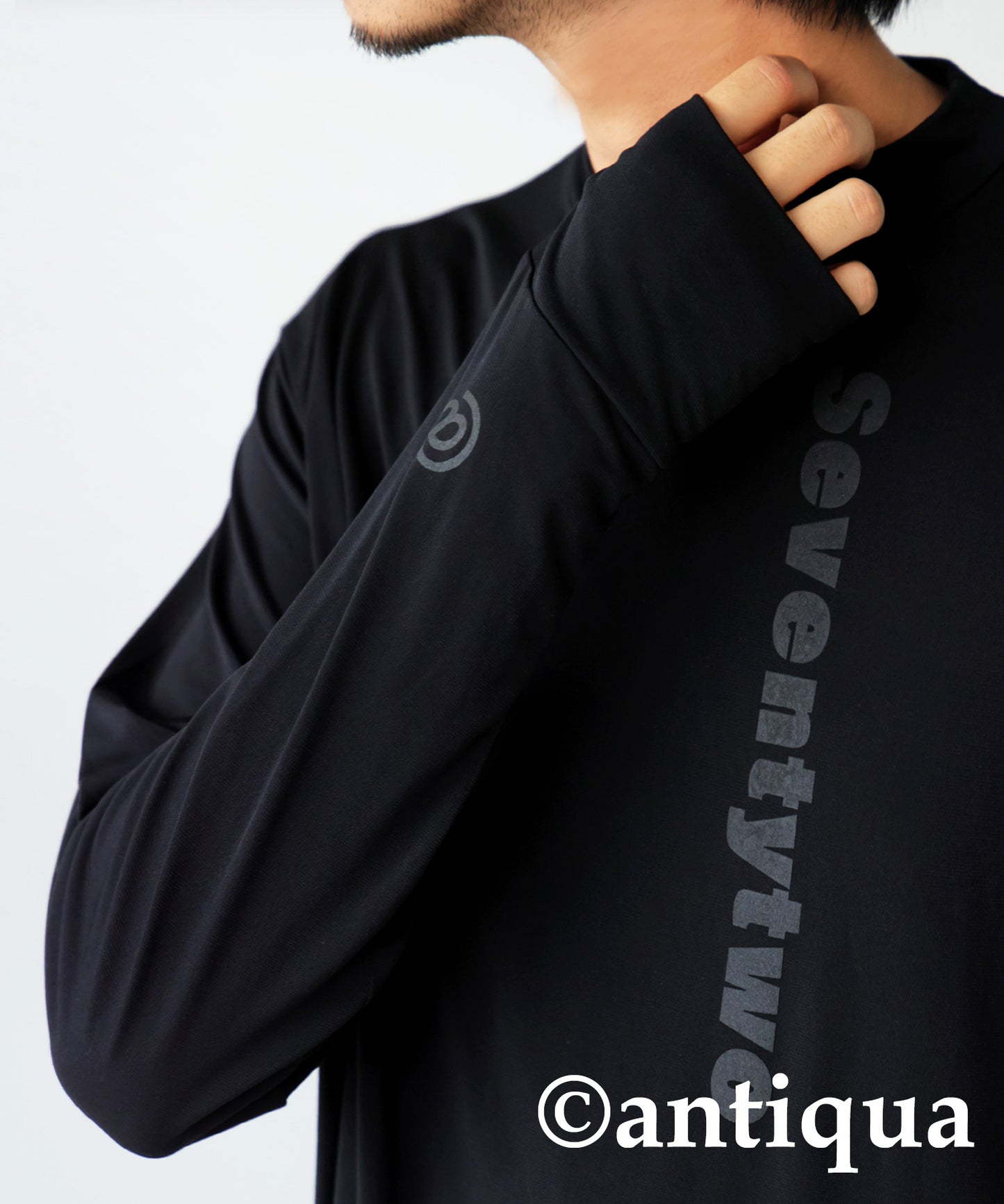 ANTIQUA GOLF×STCH Single Color Mock Neck T-Shirt Men's