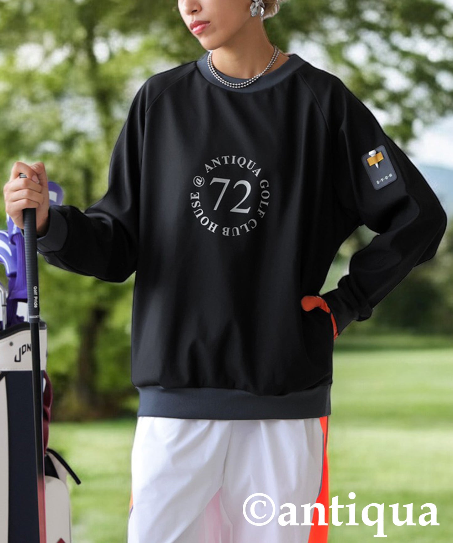 ANTIQUA GOLF×STCH Number Logo Tops Ladies