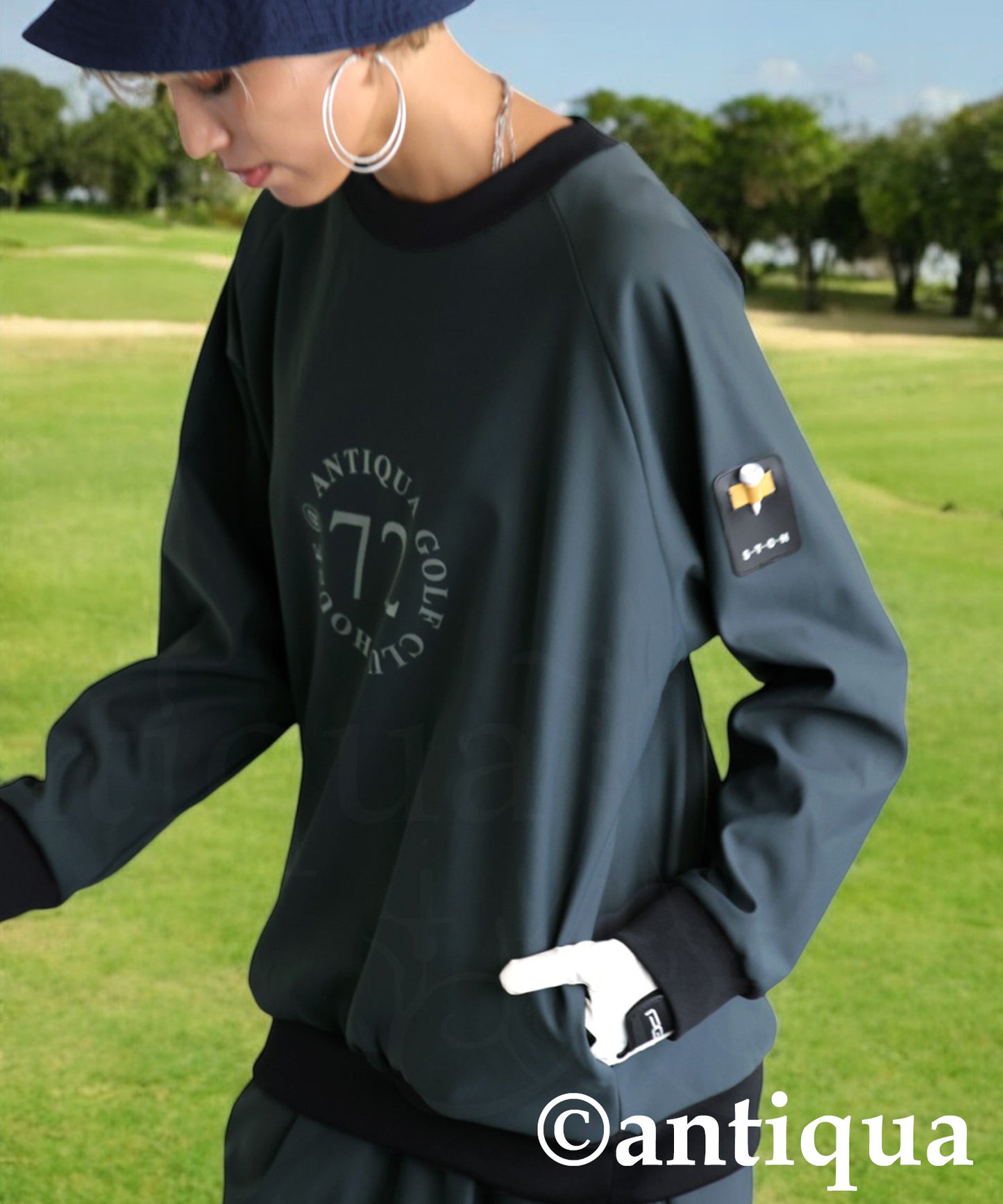 ANTIQUA GOLF×STCH Number Logo Tops Ladies