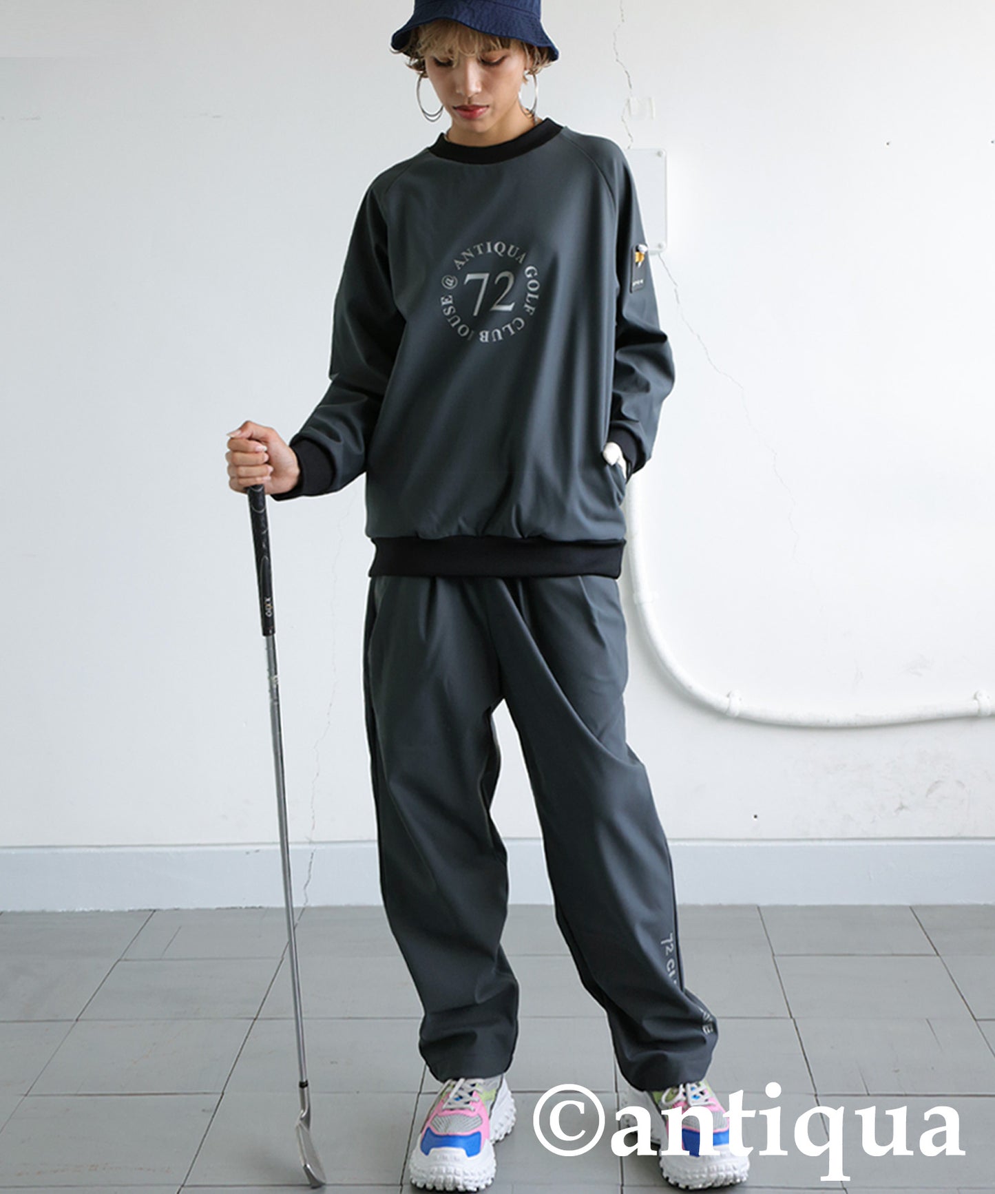 ANTIQUA GOLF×STCH Number Logo Tops Ladies