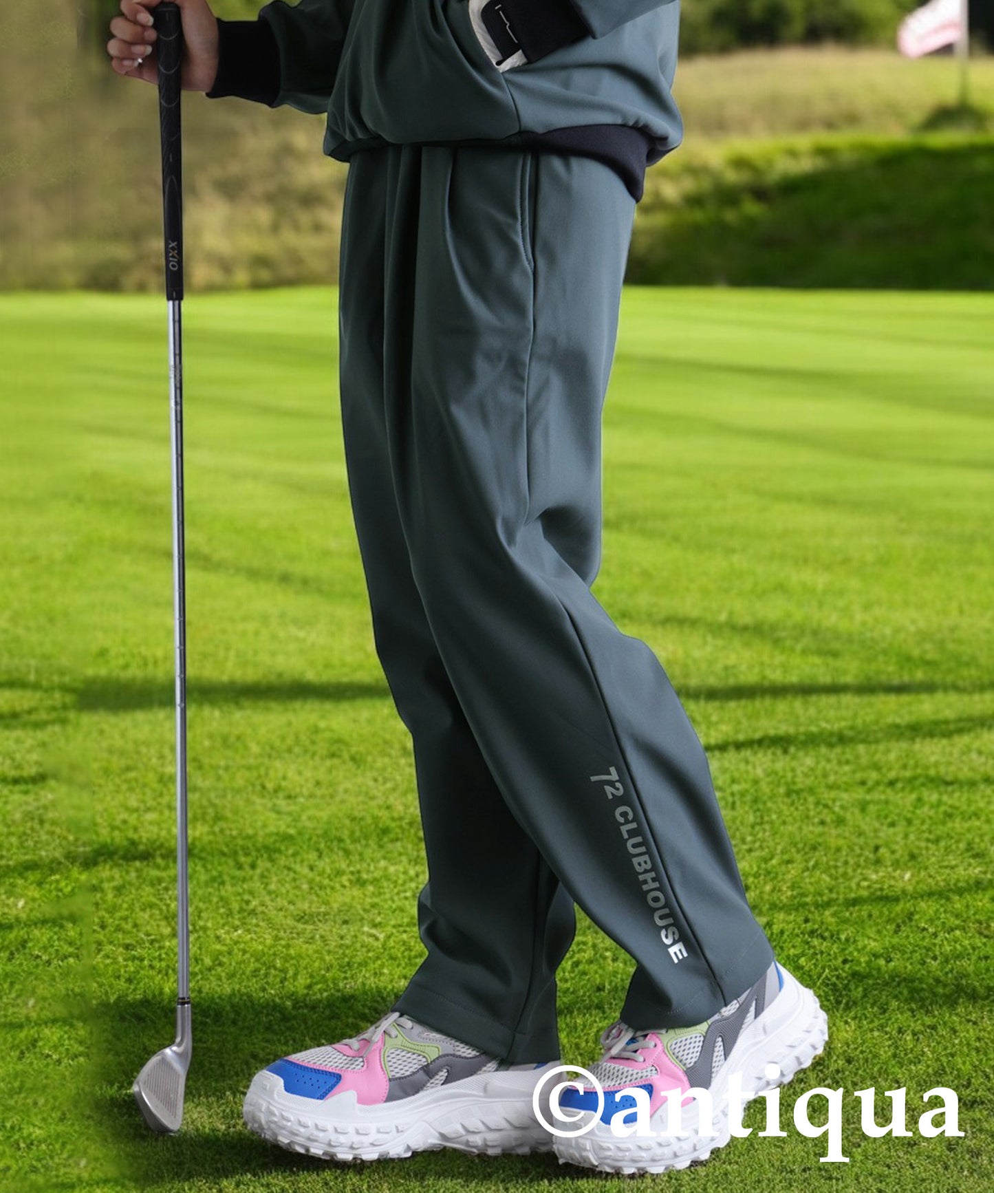 ANTIQUA GOLF×STCH Fleece Line Logo Pants Ladies